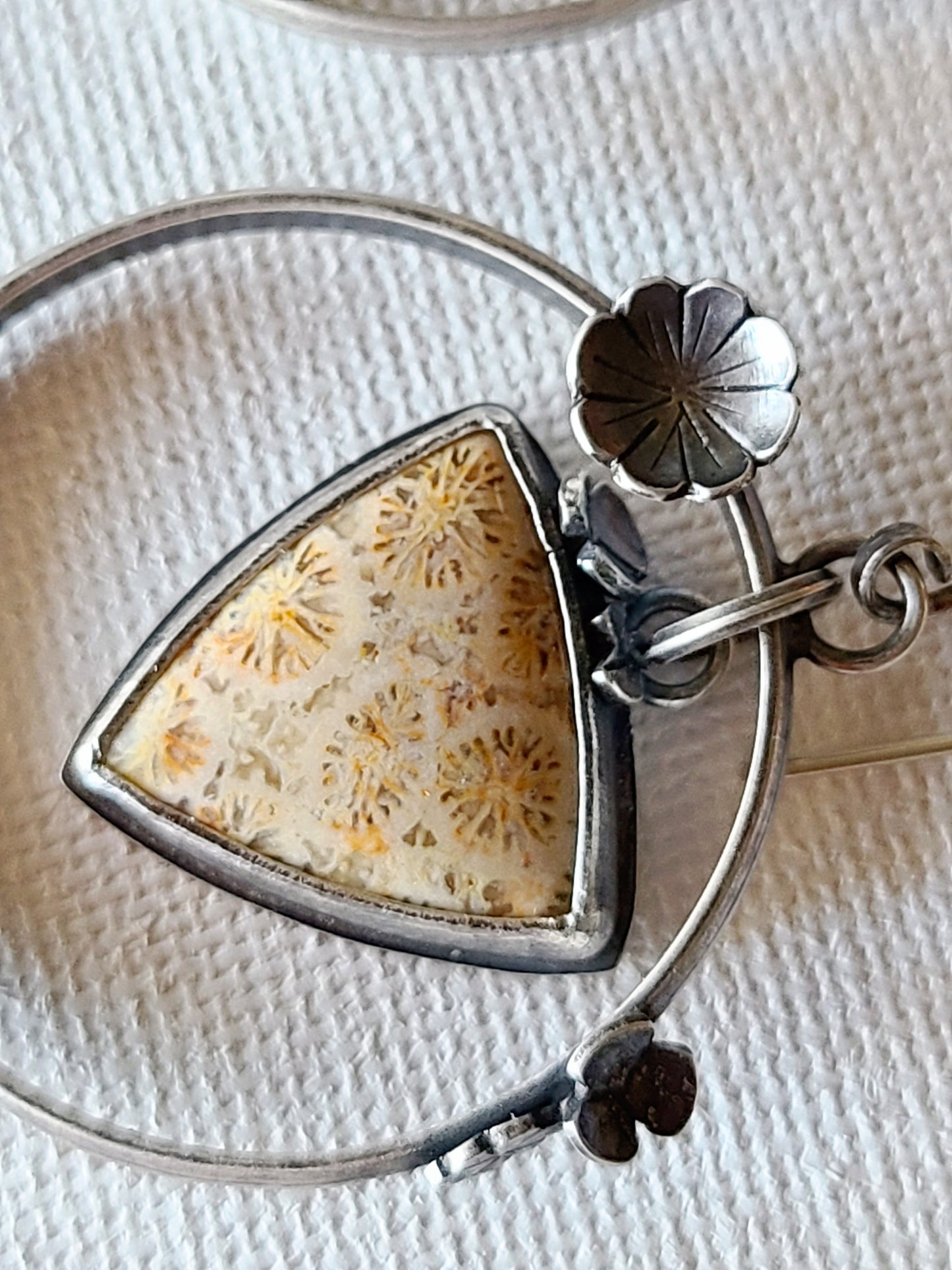 Wild garden Triangle Hoop Earrings