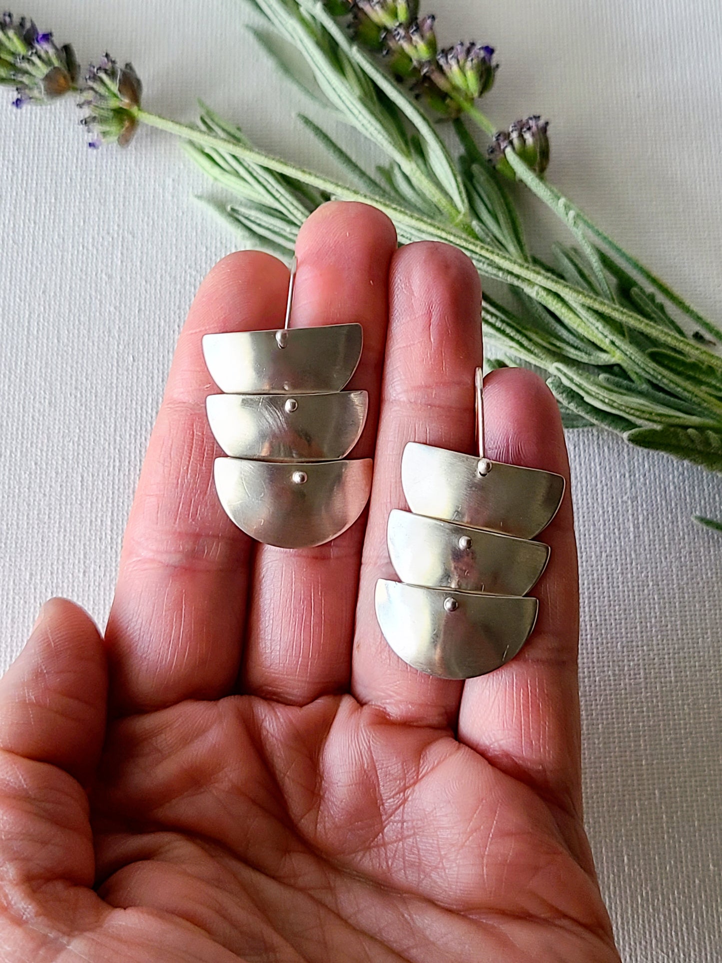 Cascade Silver Earrings-2, 3, and 4 Tiers