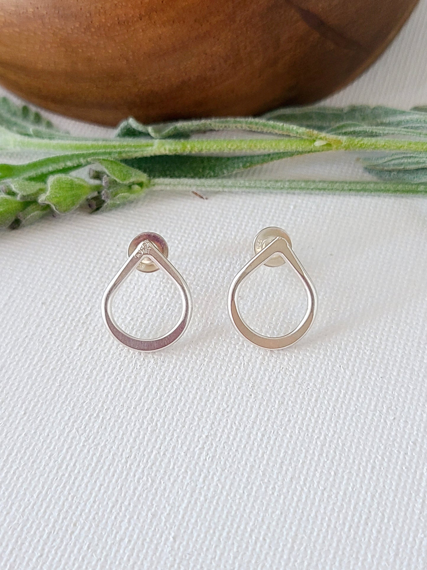 Silver Leaf Earrings single drop-Dangle or Stud