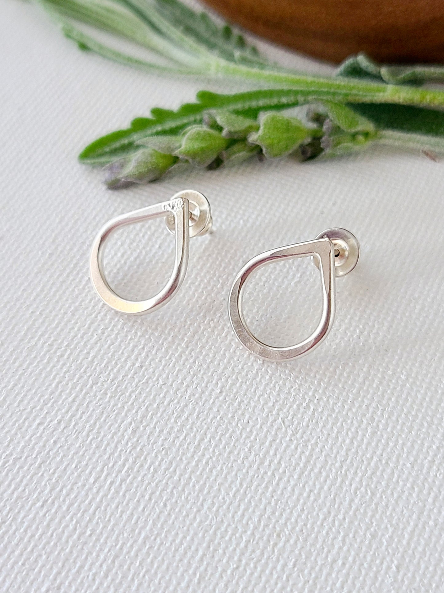 Silver Leaf Earrings single drop-Dangle or Stud
