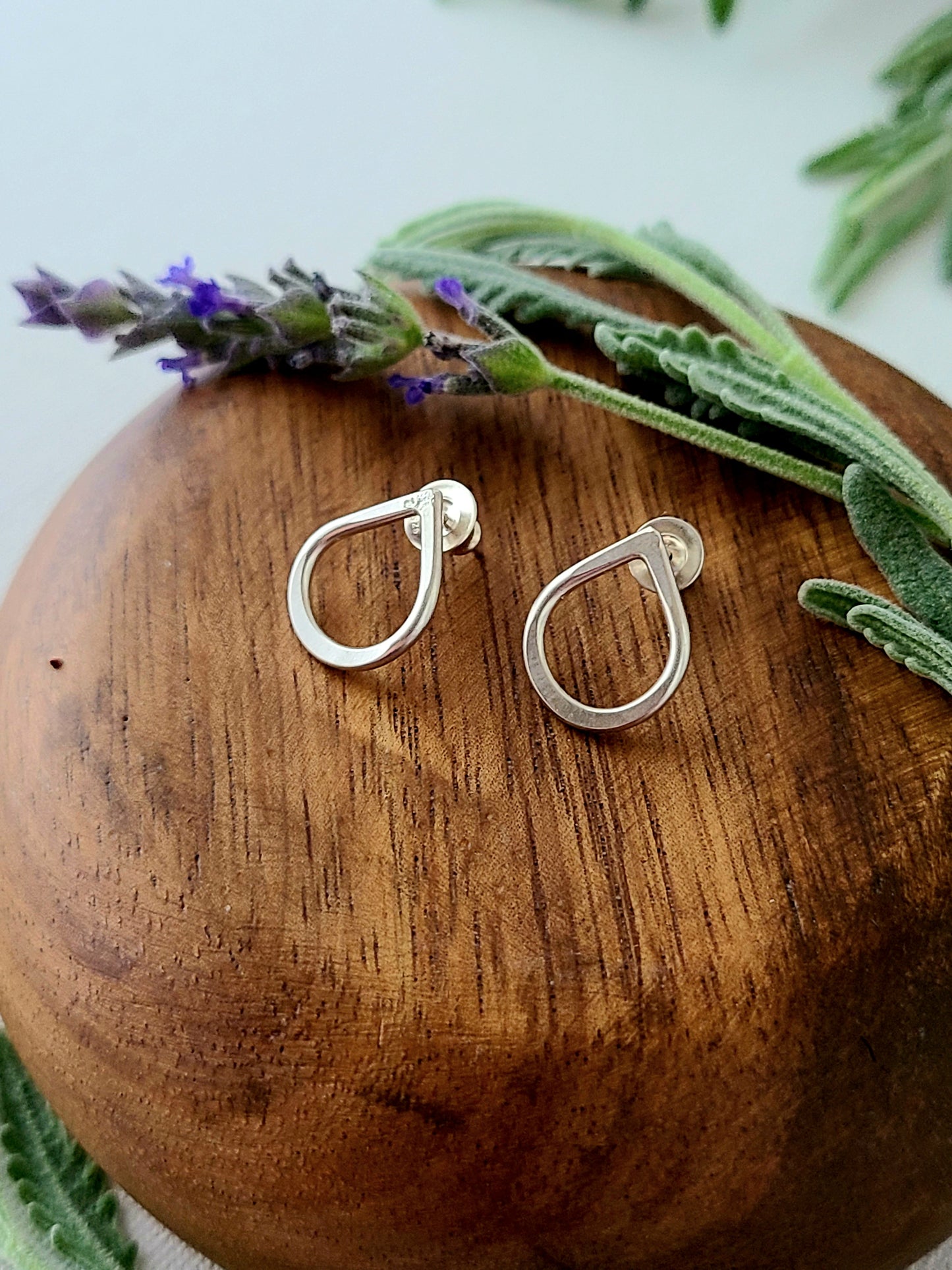 Silver Leaf Earrings single drop-Dangle or Stud