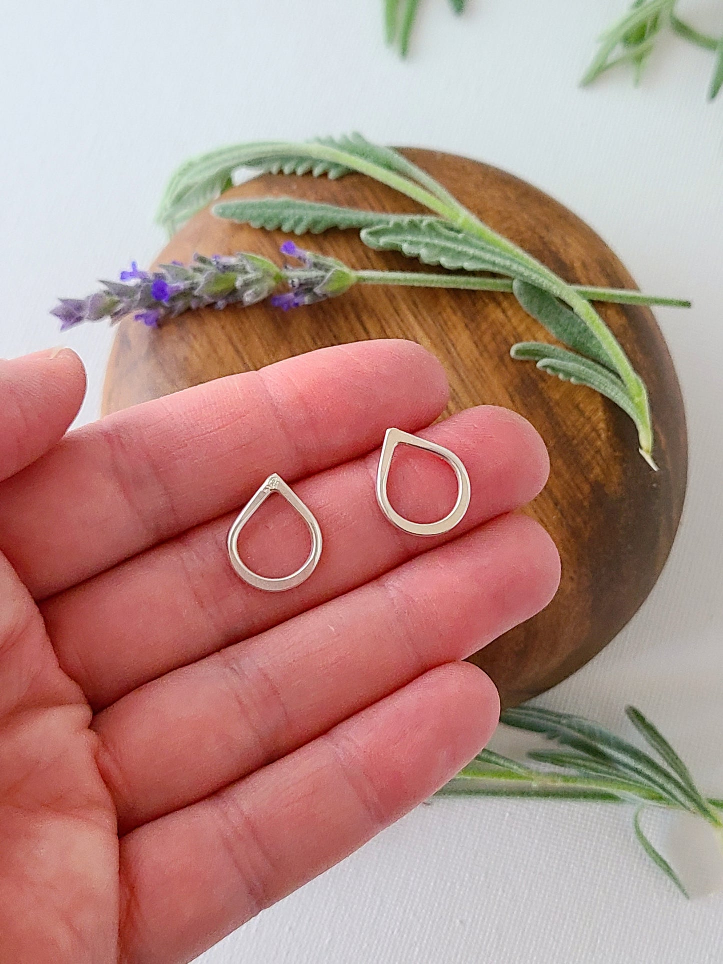 Silver Leaf Earrings single drop-Dangle or Stud