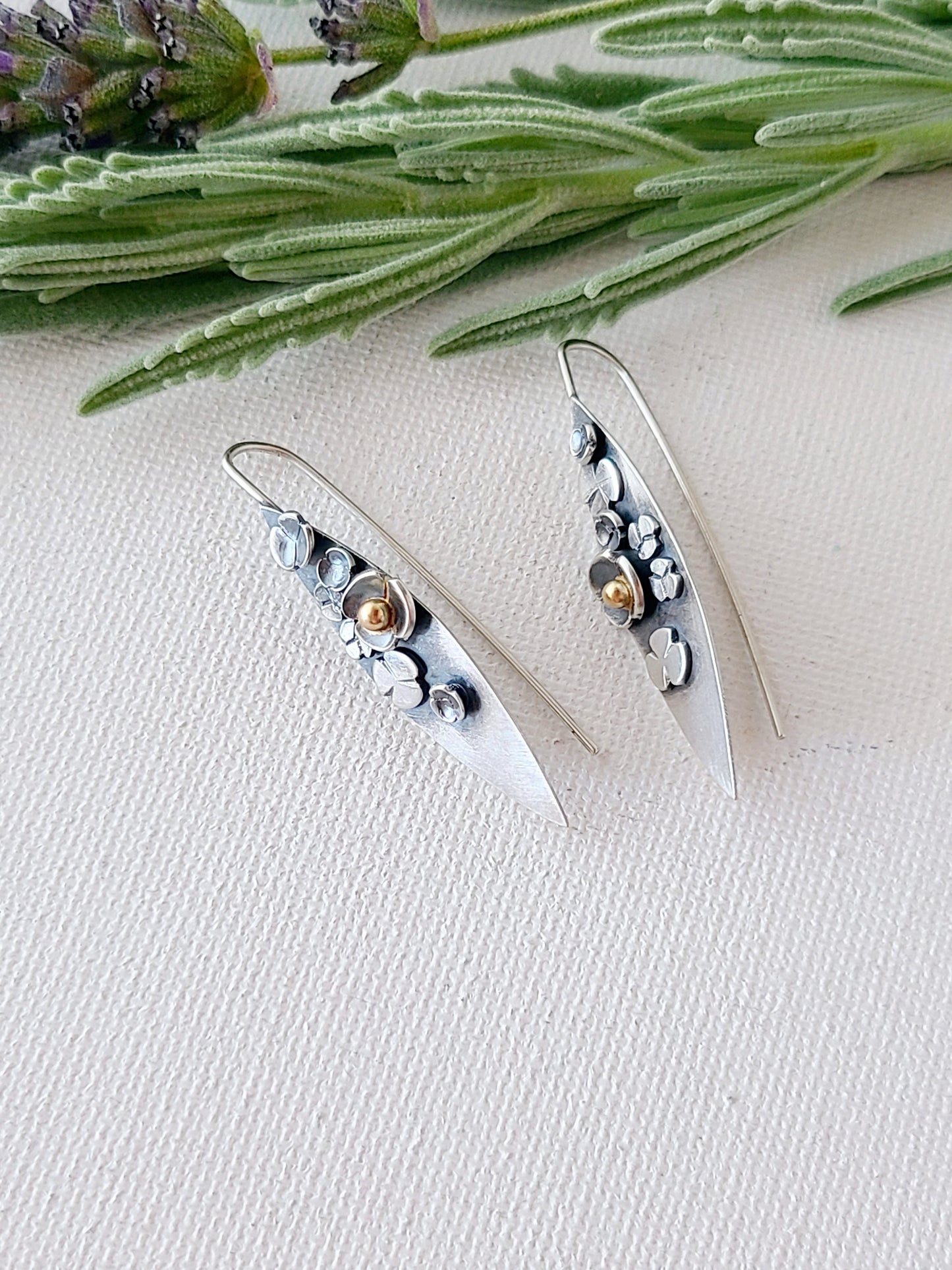 Garland earrings-Long marquise