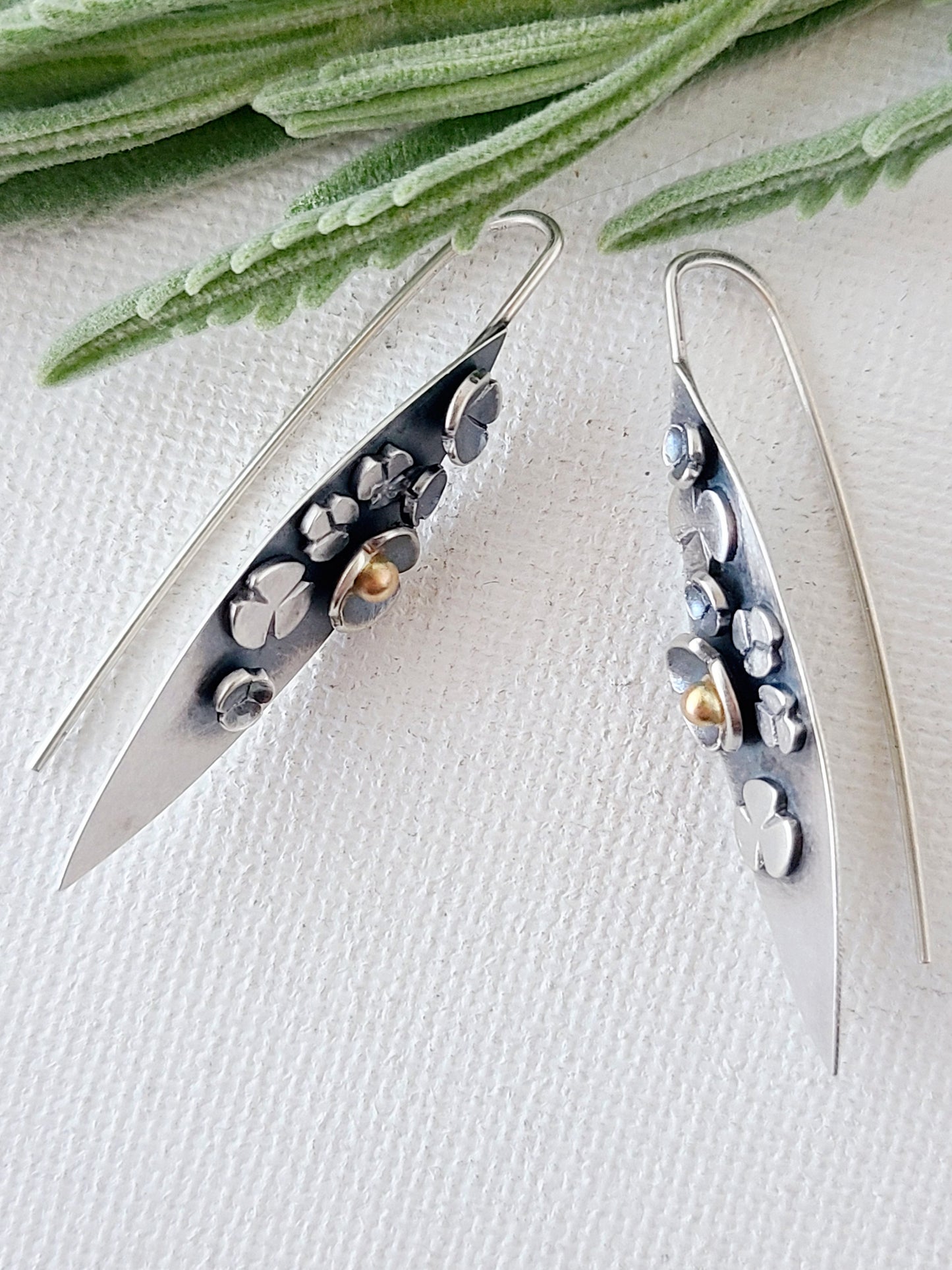 Garland earrings-Long marquise