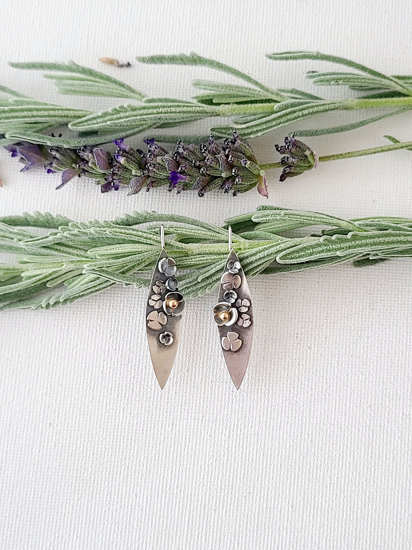 Garland earrings-Long marquise