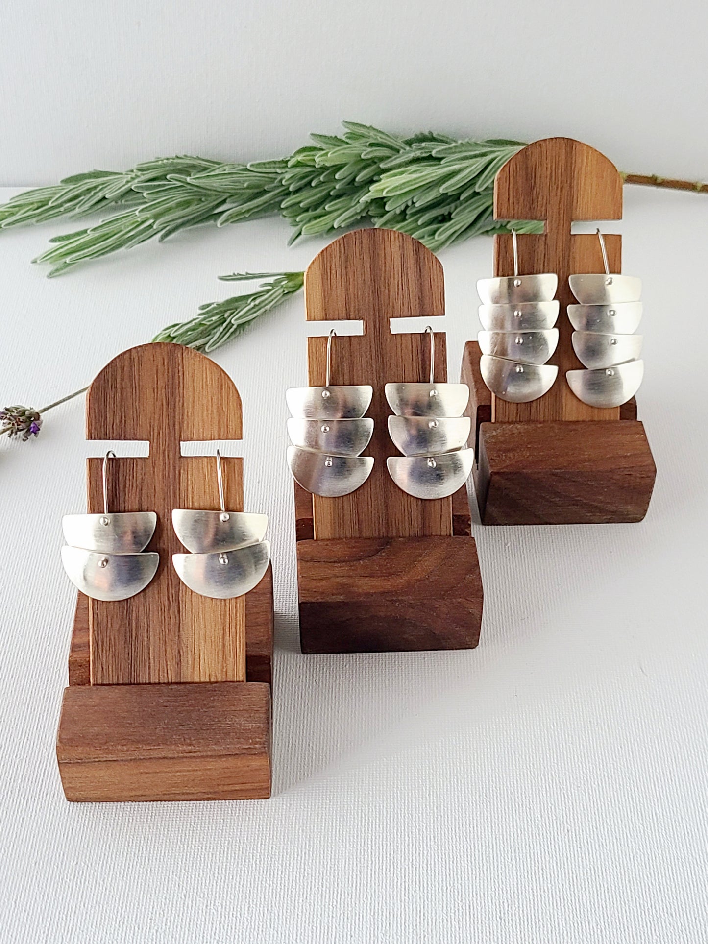 Cascade Silver Earrings-2, 3, and 4 Tiers