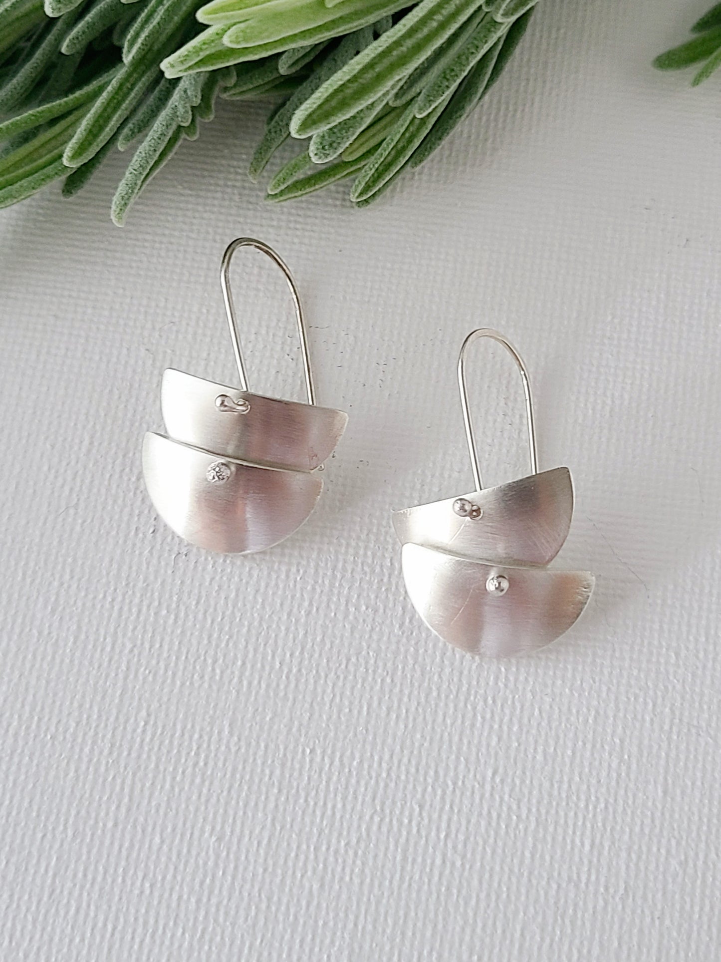 Petite Cascade Silver Earrings-2, 3, and 4 Tiers
