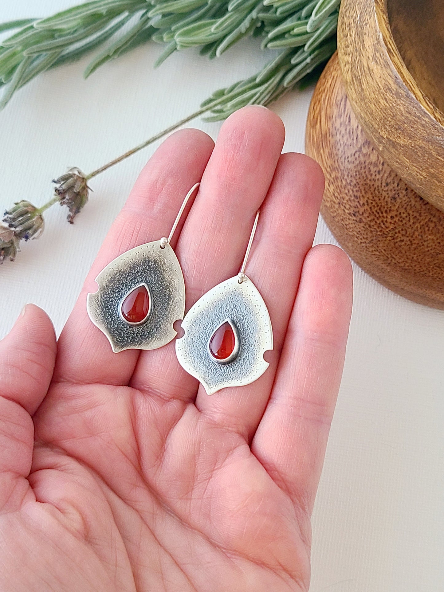 Setosa Earrings-Carnelian
