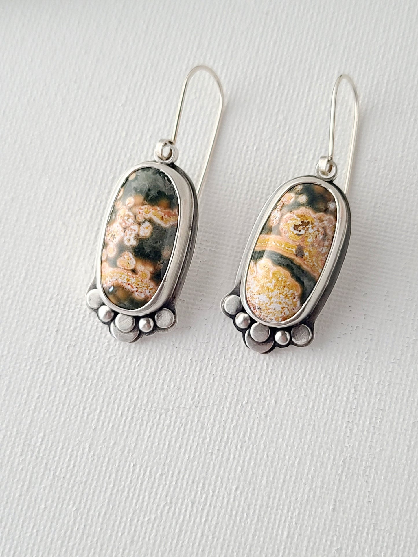 Skipping Stones Earrings-Ocean Jasper