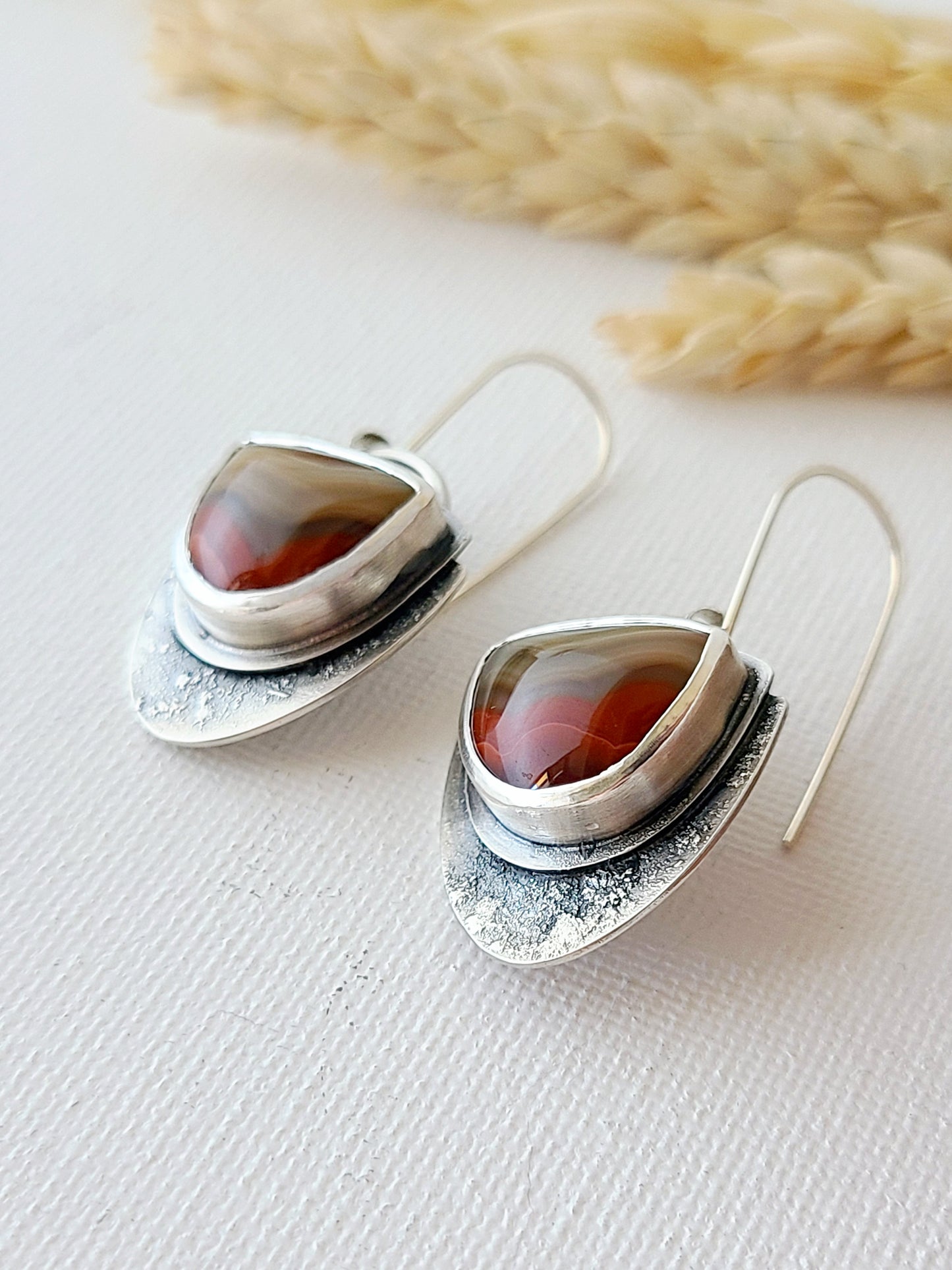 Desert Sands Earrings-red Laguna Lace Agate