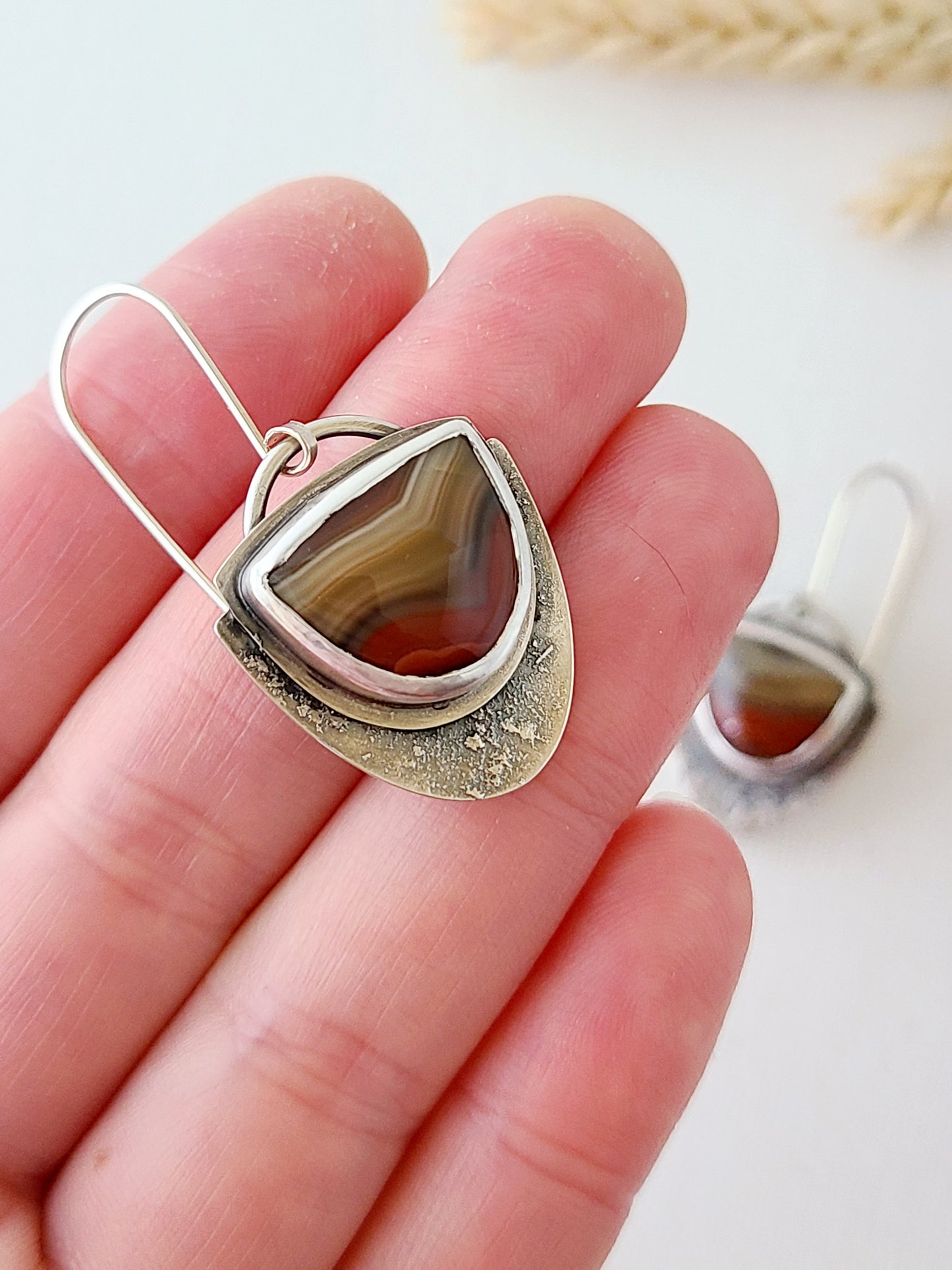 Desert Sands Earrings-red Laguna Lace Agate