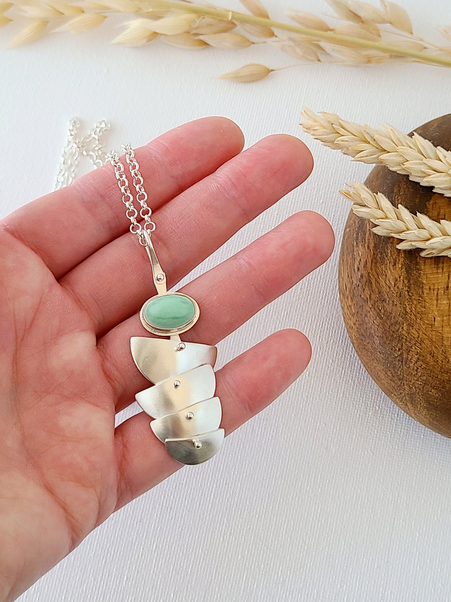 Rill Necklace with Variscite