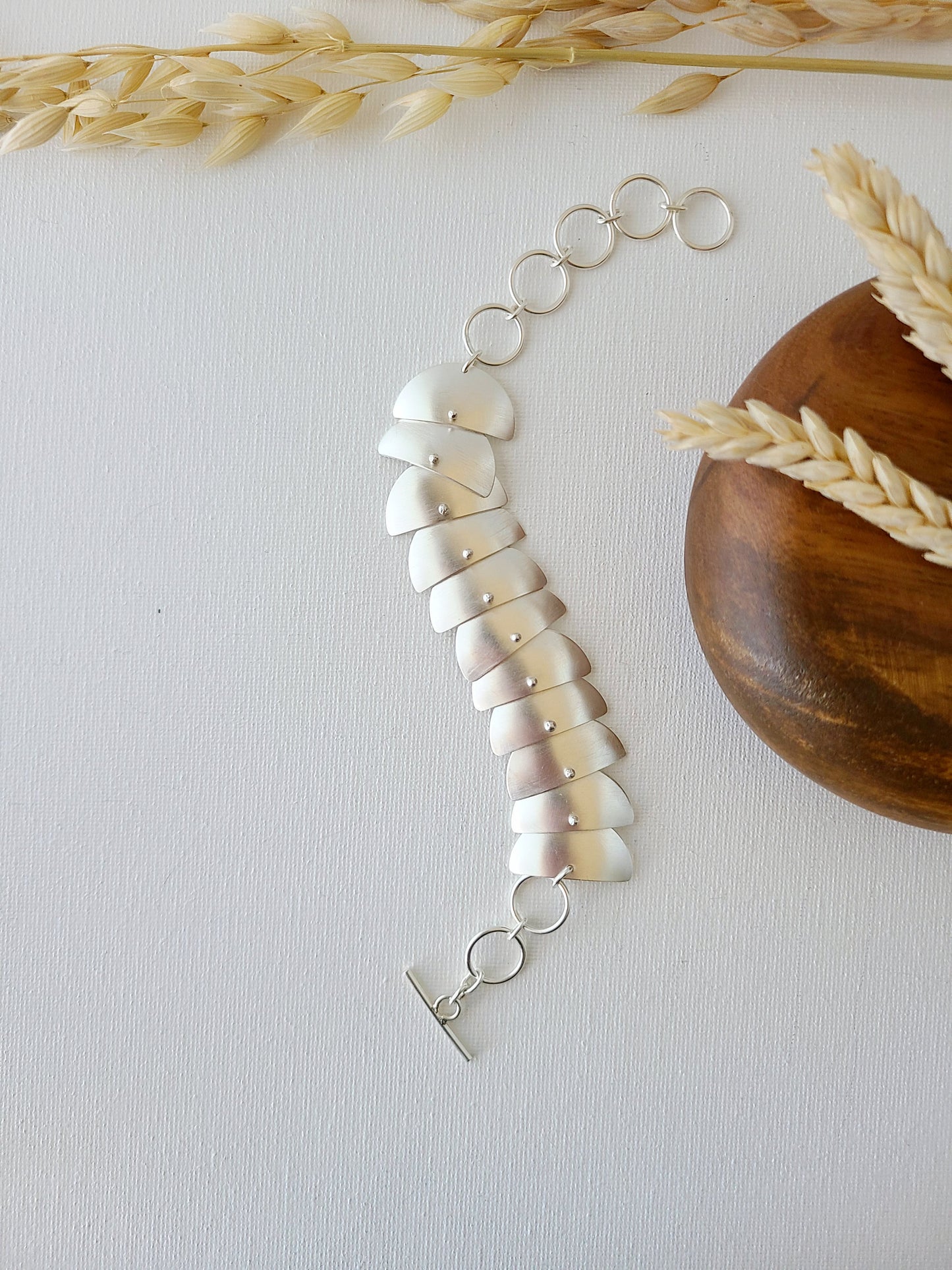 Cascade Chain Bracelet in Silver-11 Link