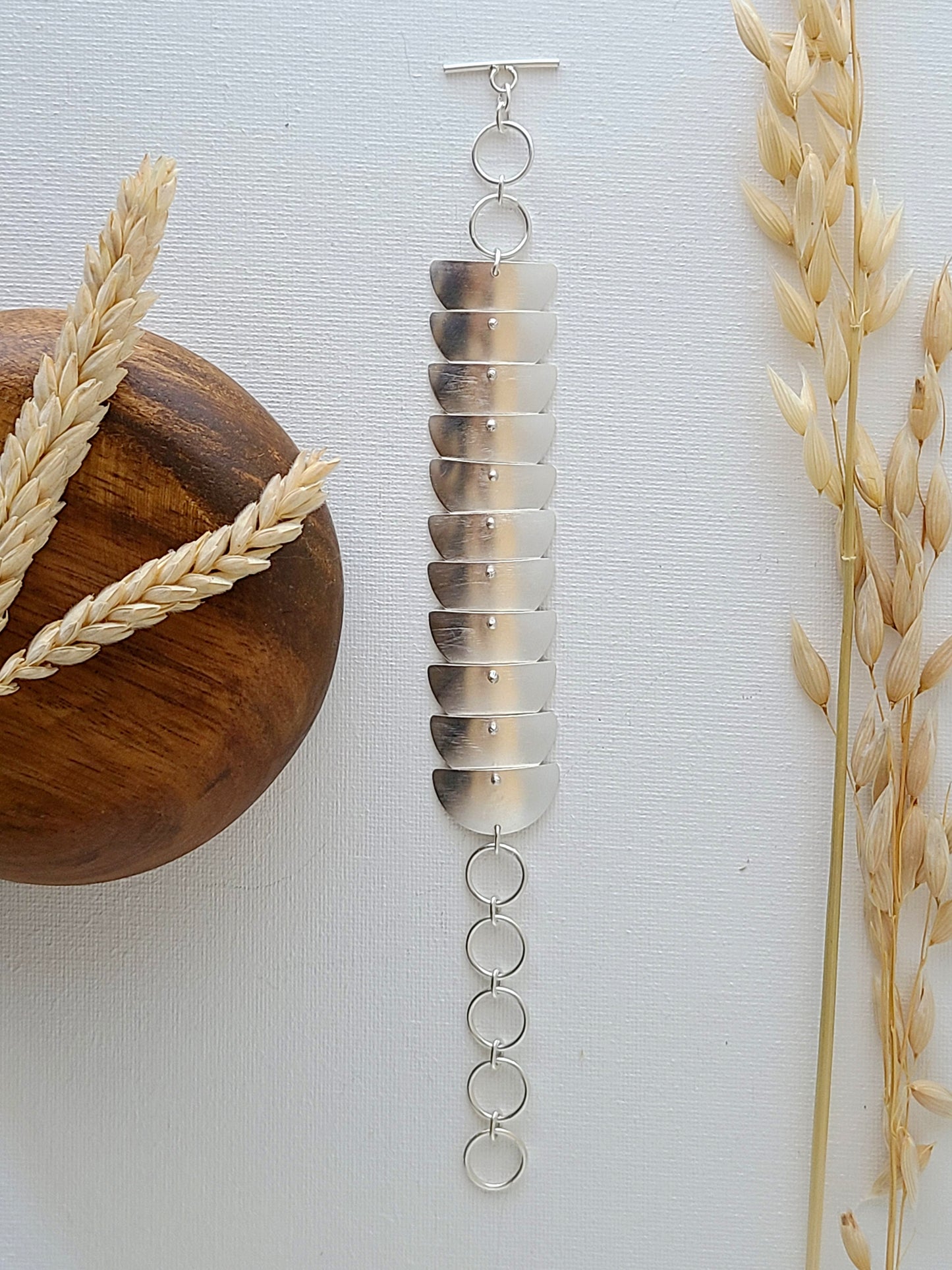 Cascade Chain Bracelet in Silver-11 Link