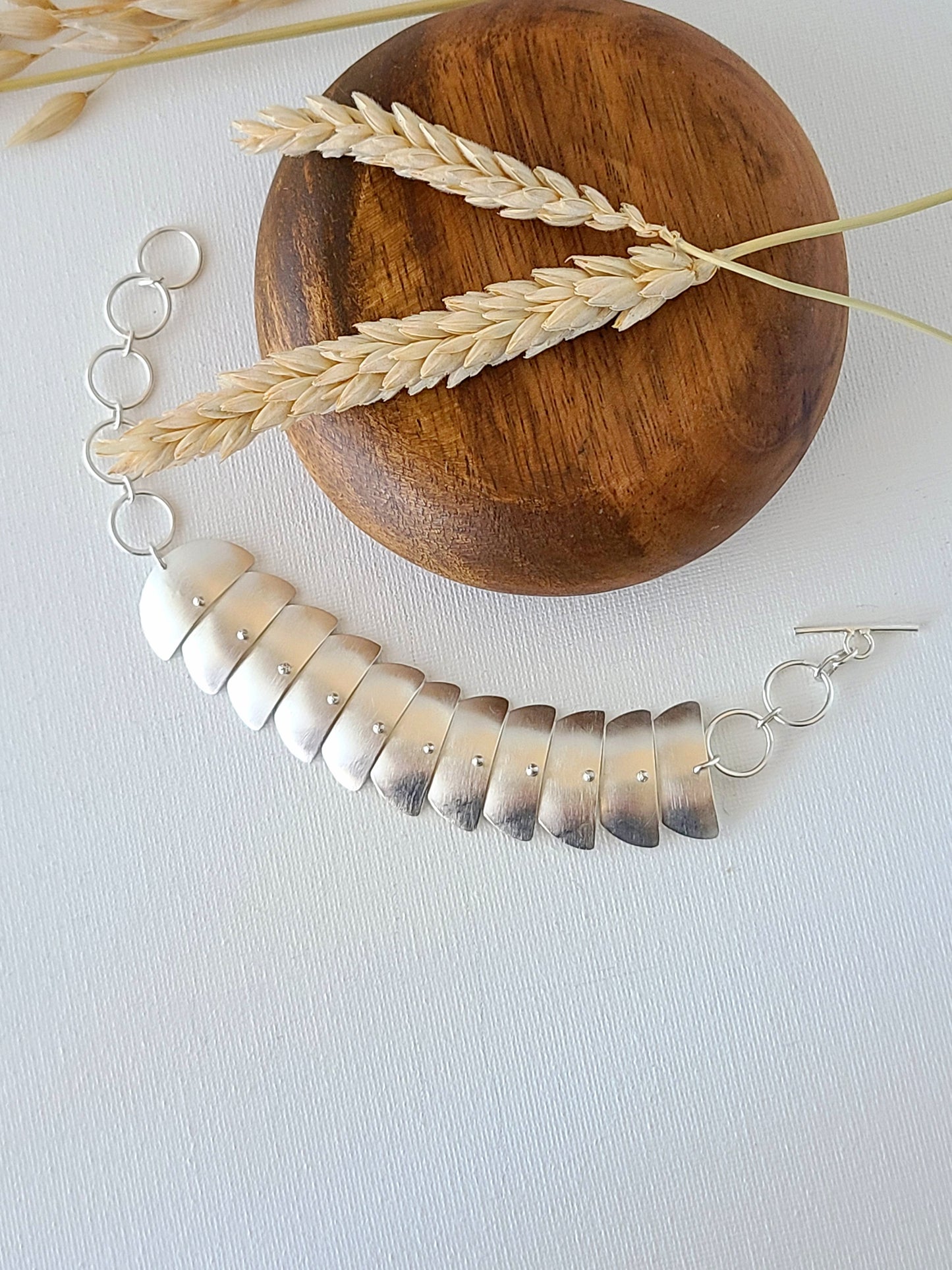 Cascade Chain Bracelet in Silver-11 Link