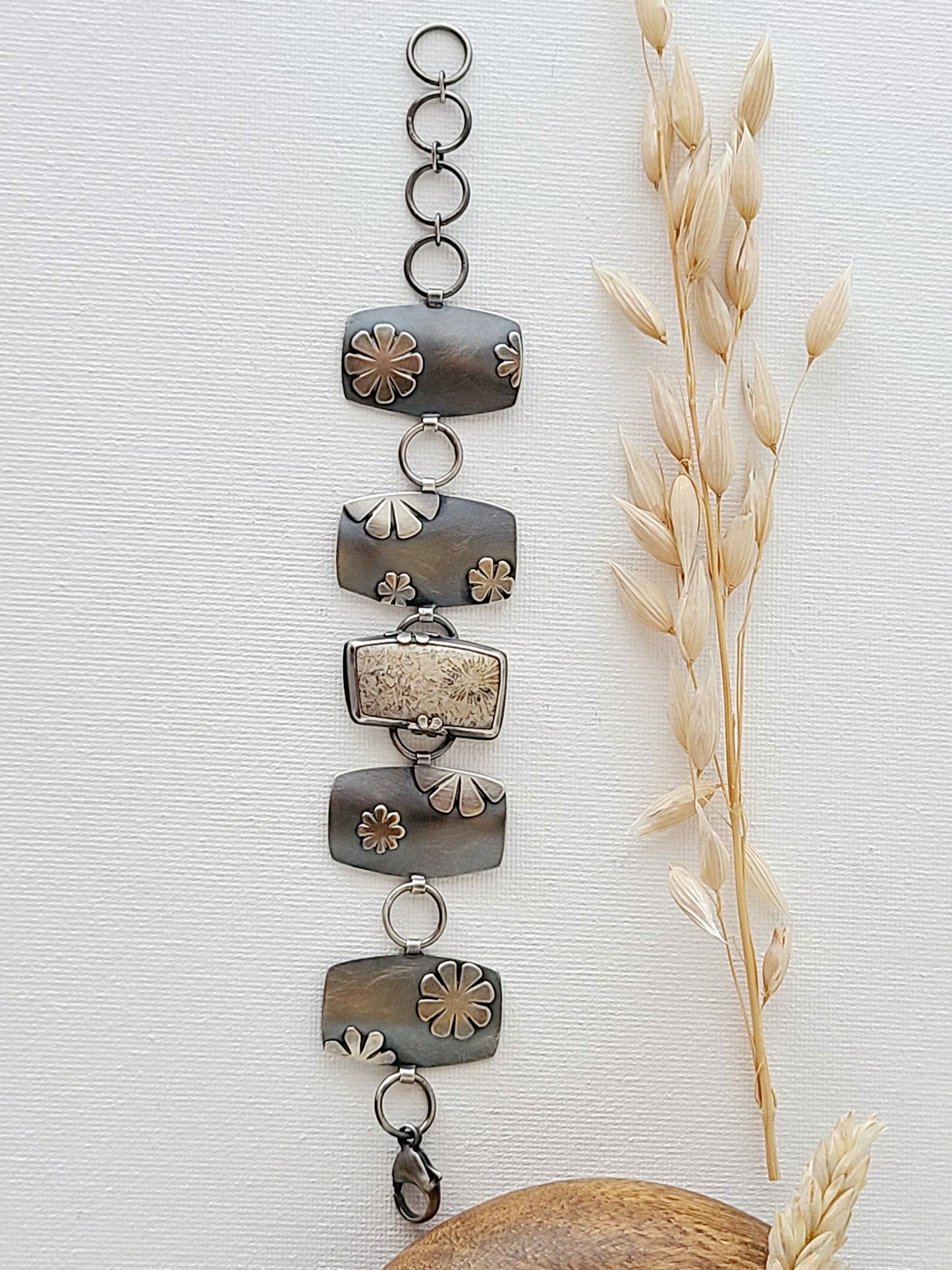 Wild Flower Bracelet #3-Midnight Garden