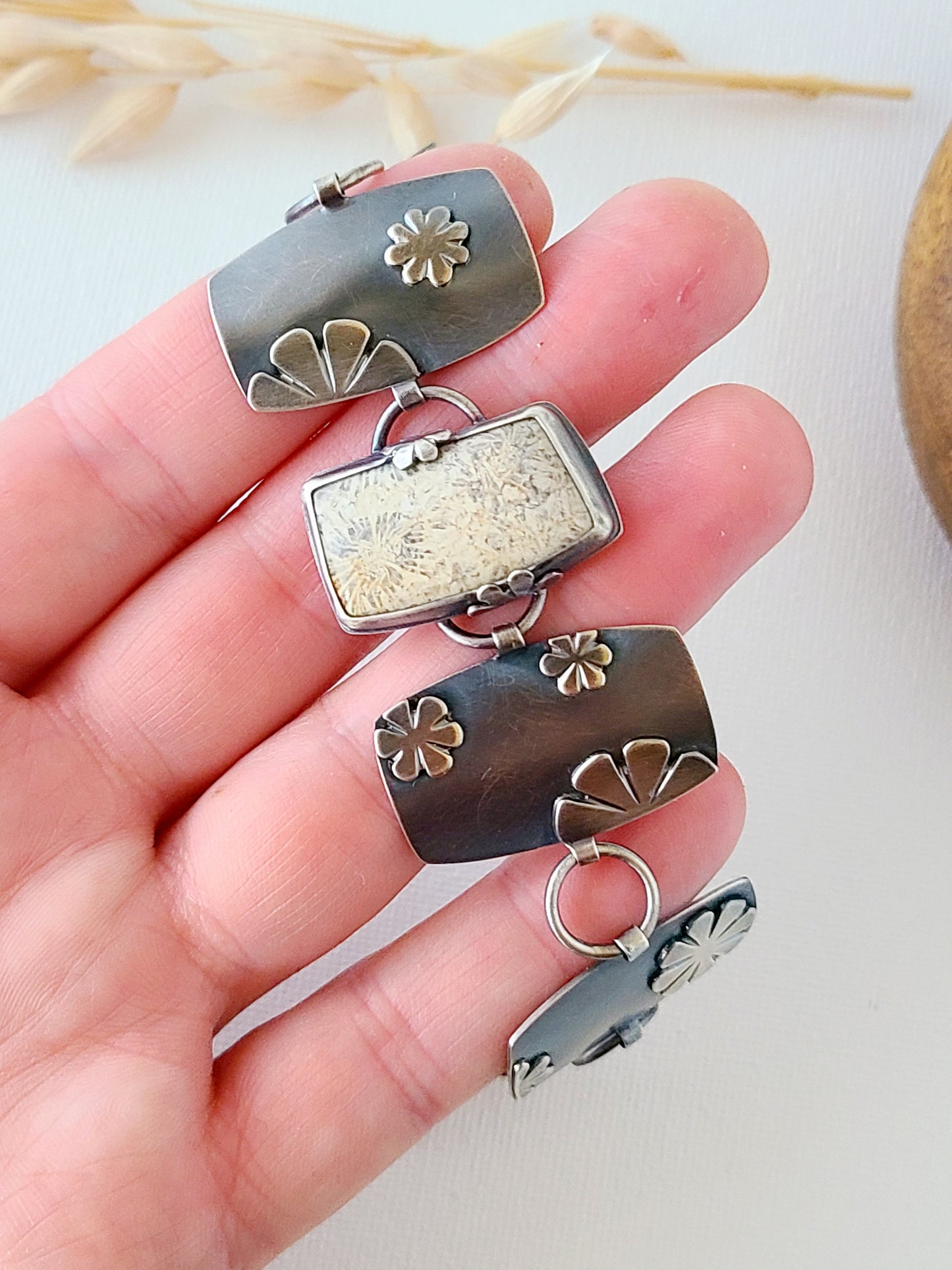 Wild Flower Bracelet #3-Midnight Garden