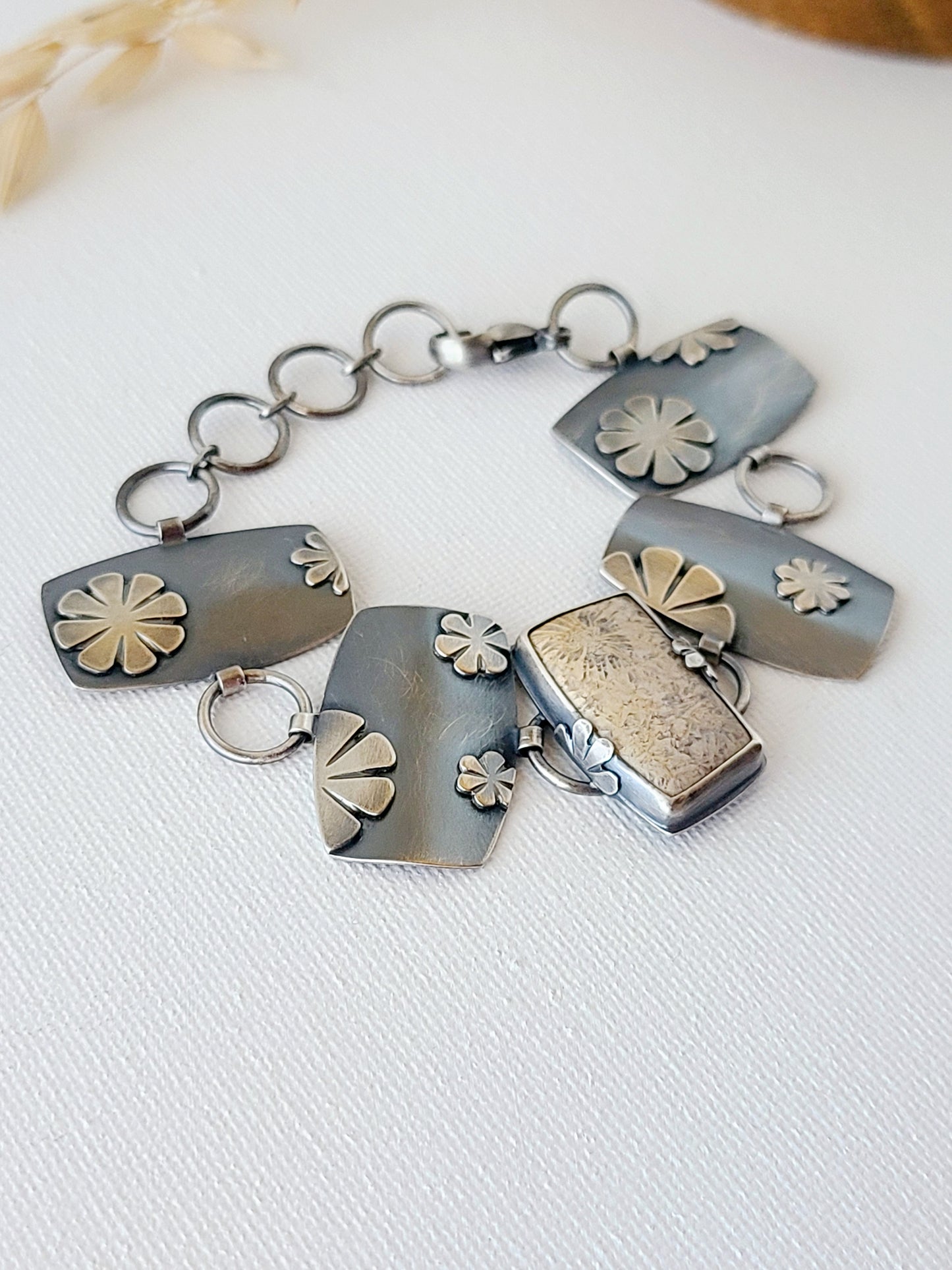 Wild Flower Bracelet #3-Midnight Garden