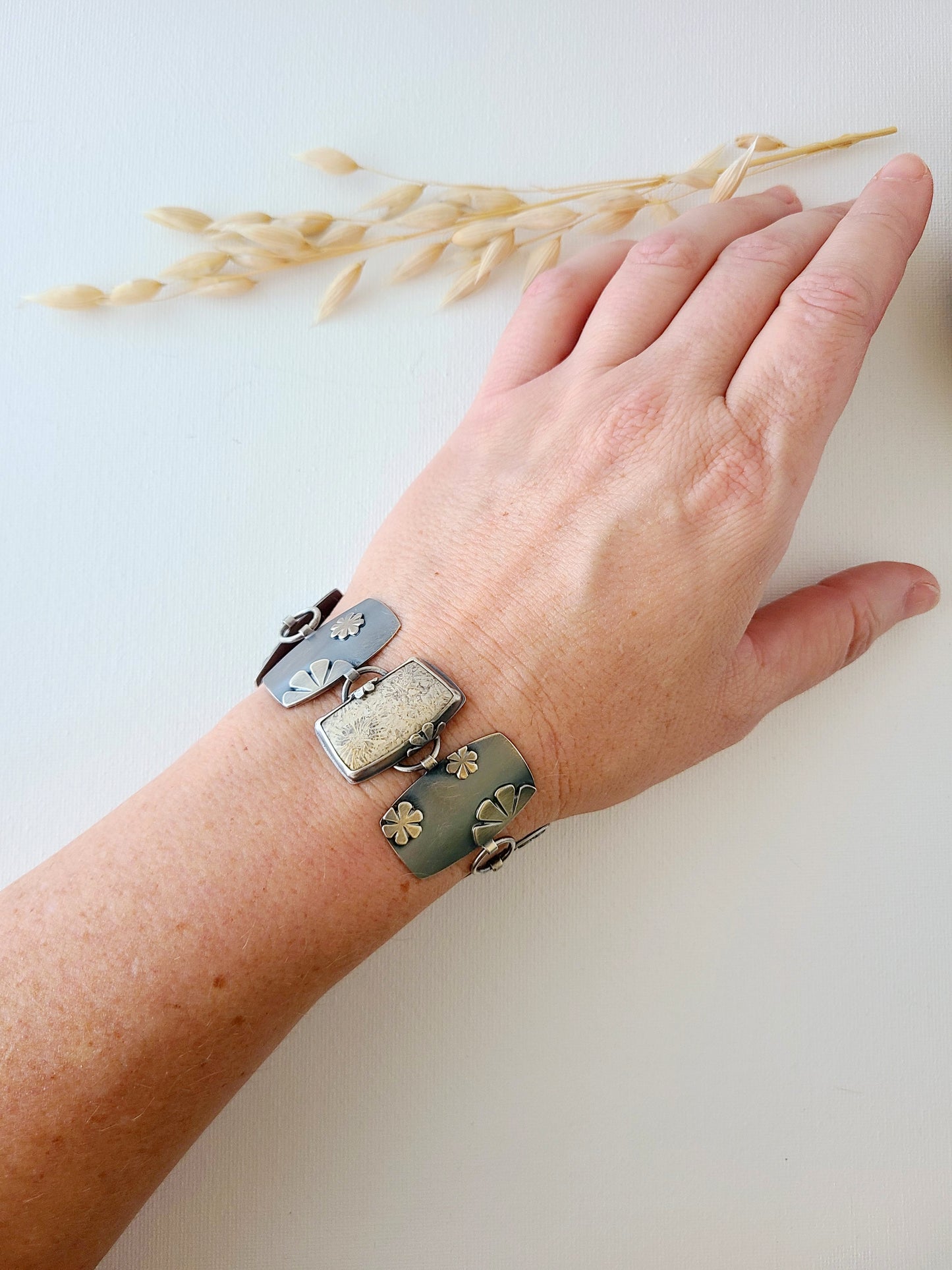 Wild Flower Bracelet #3-Midnight Garden