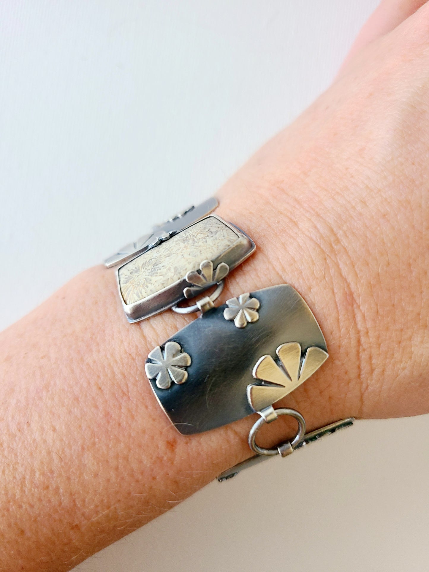 Wild Flower Bracelet #3-Midnight Garden