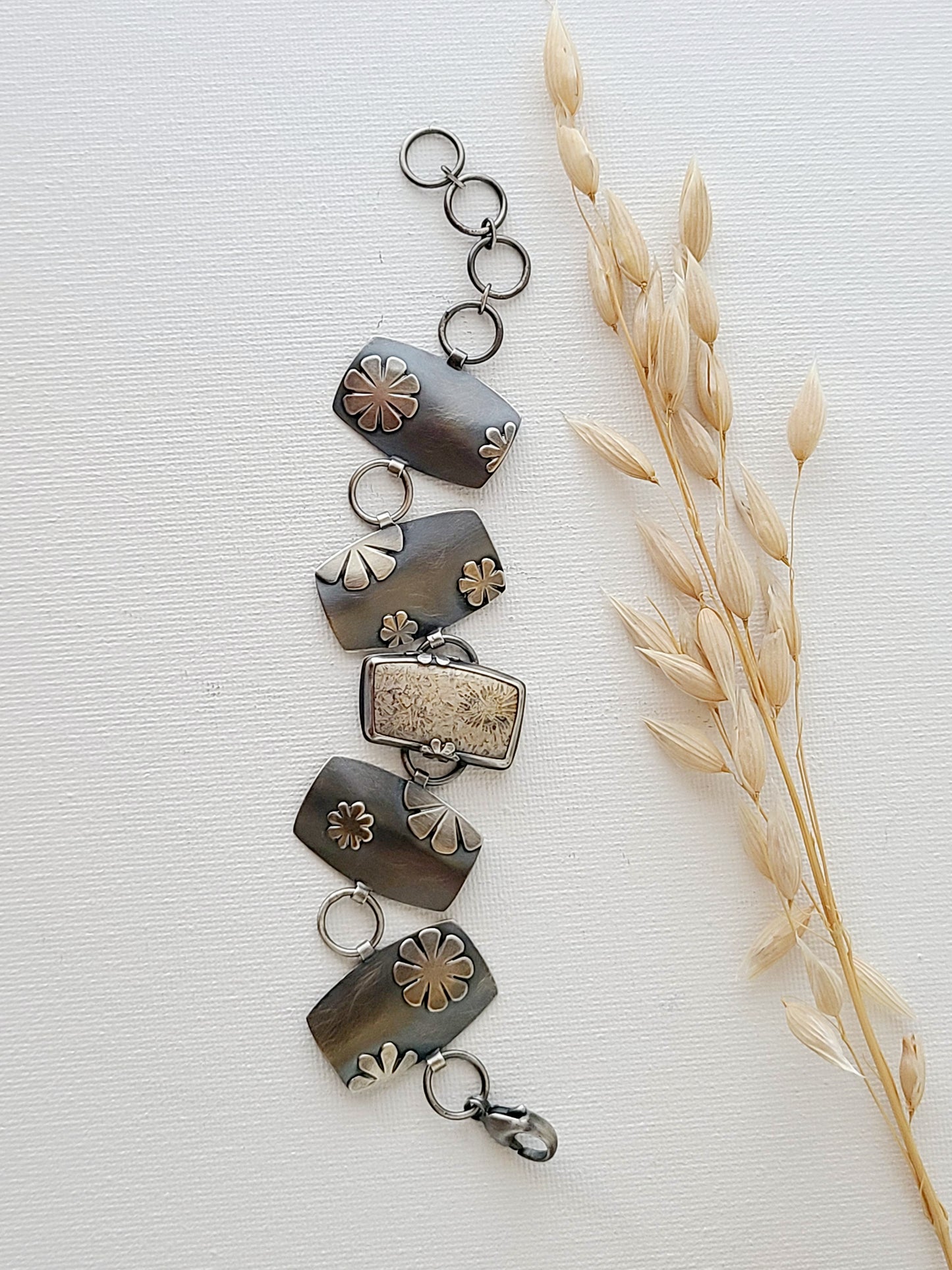 Wild Flower Bracelet #3-Midnight Garden