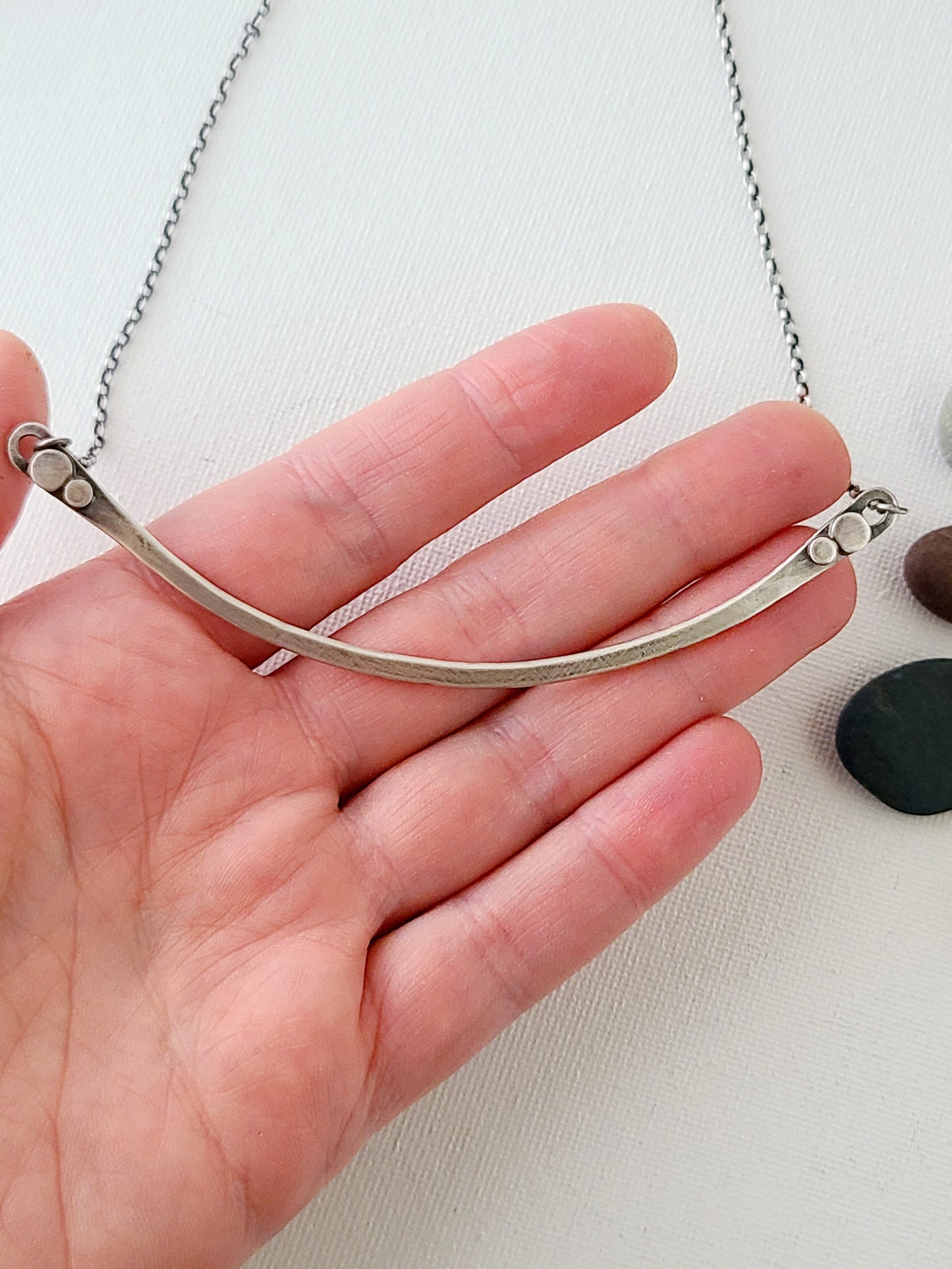 Skipping Stones Necklace Bar-Large