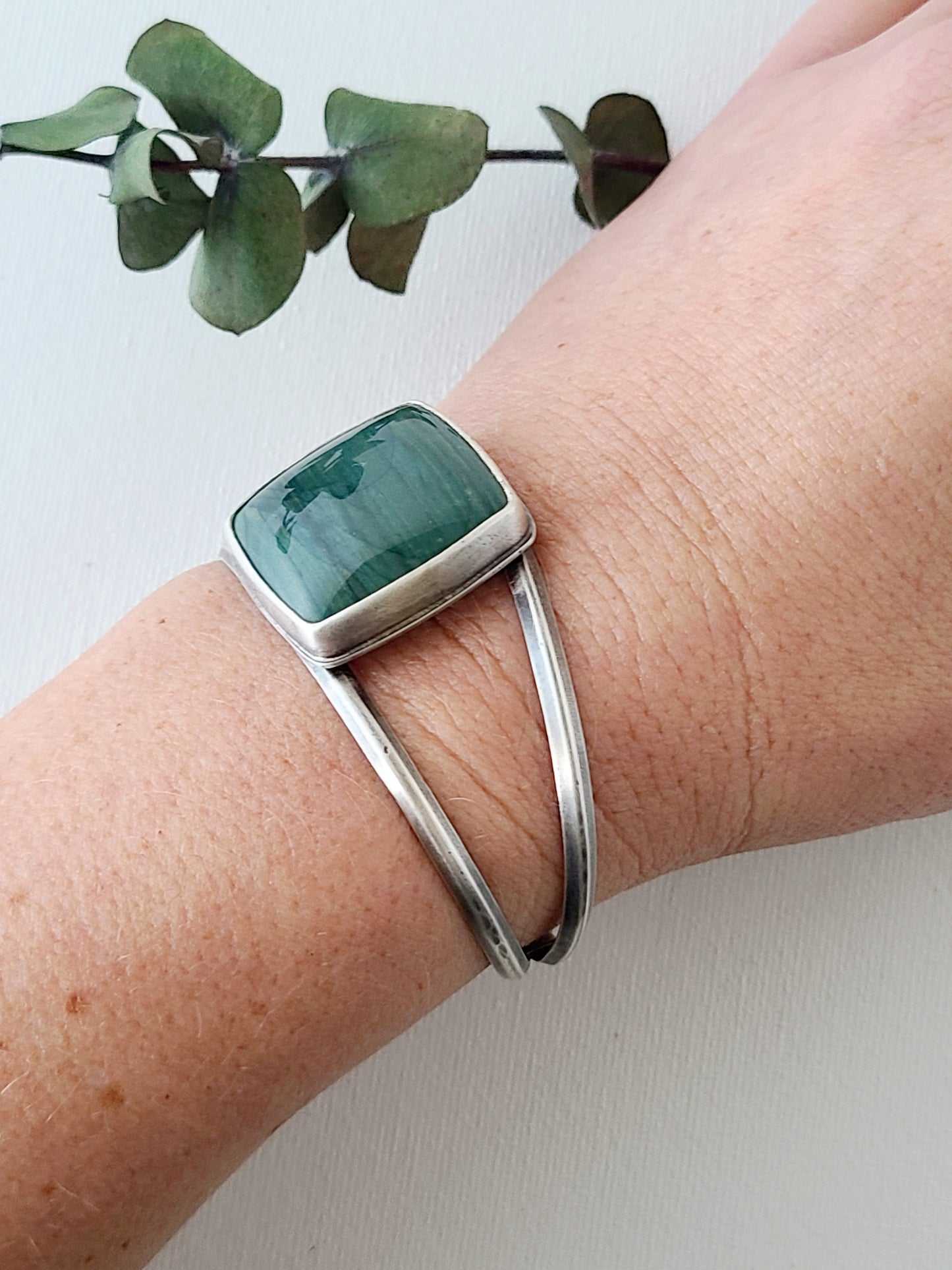 Wave Cuff Bracelet-Larsonite Jasper