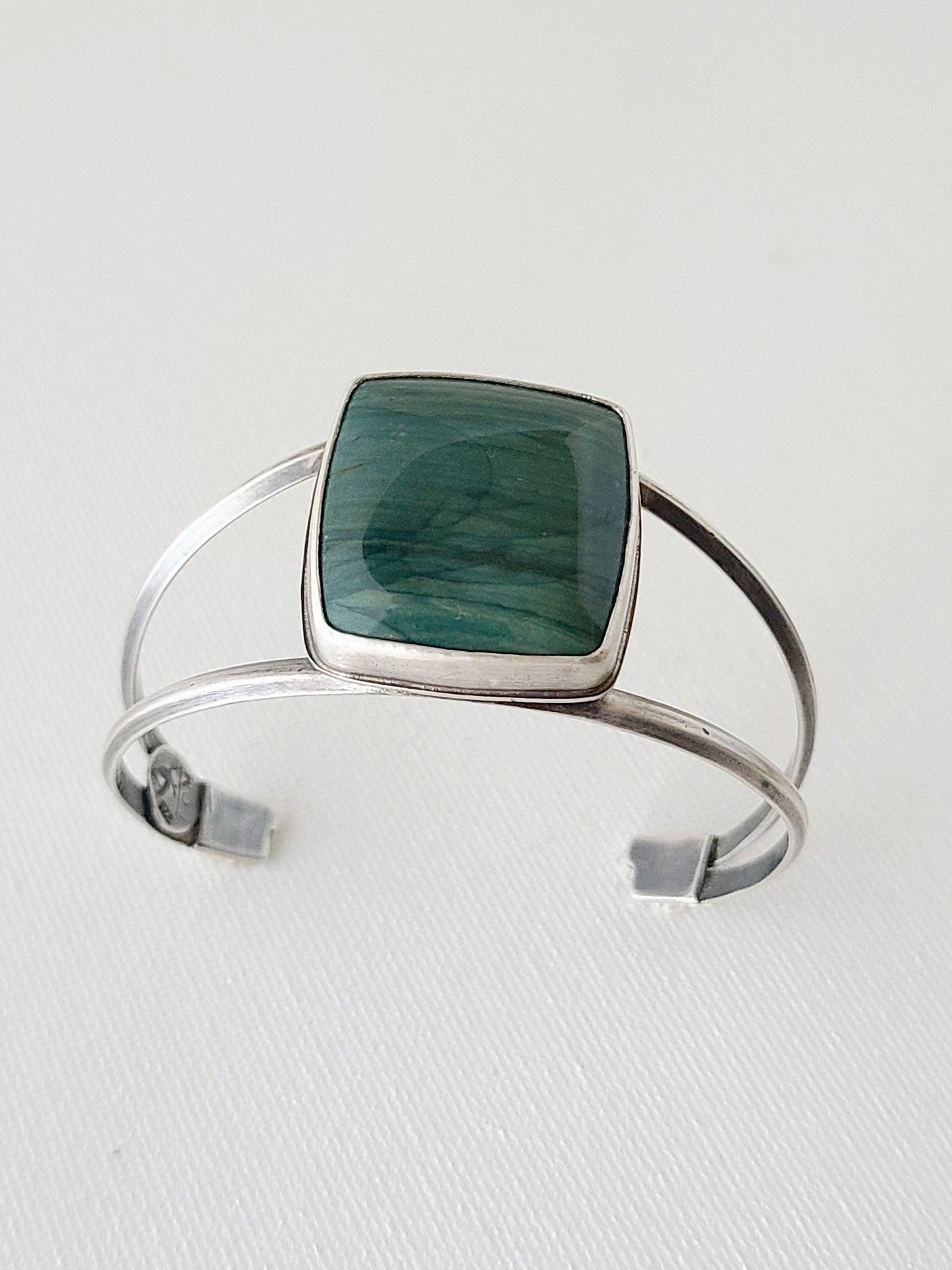 Wave Cuff Bracelet-teal jasper