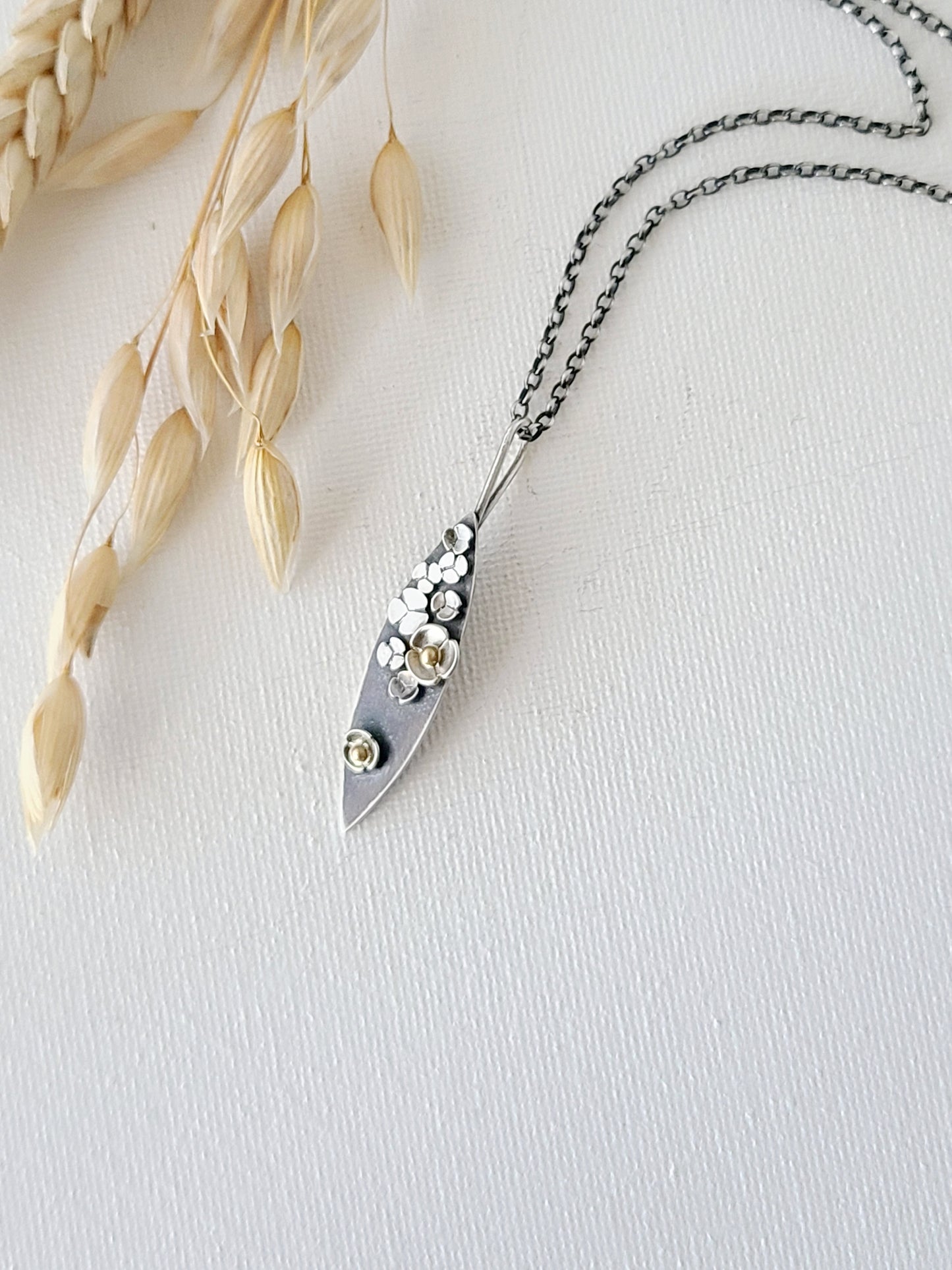 Garland necklace SS/14k