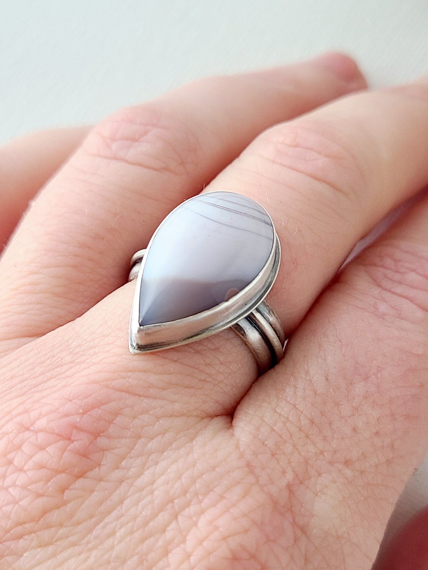 Purple Berber Agate ring-size 7.5 US
