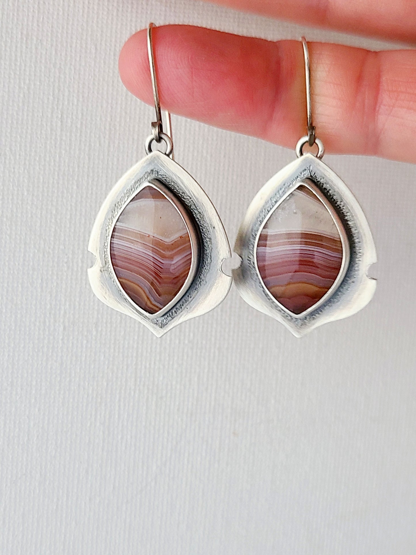 Satosa earrings-Agua Nueva Agate