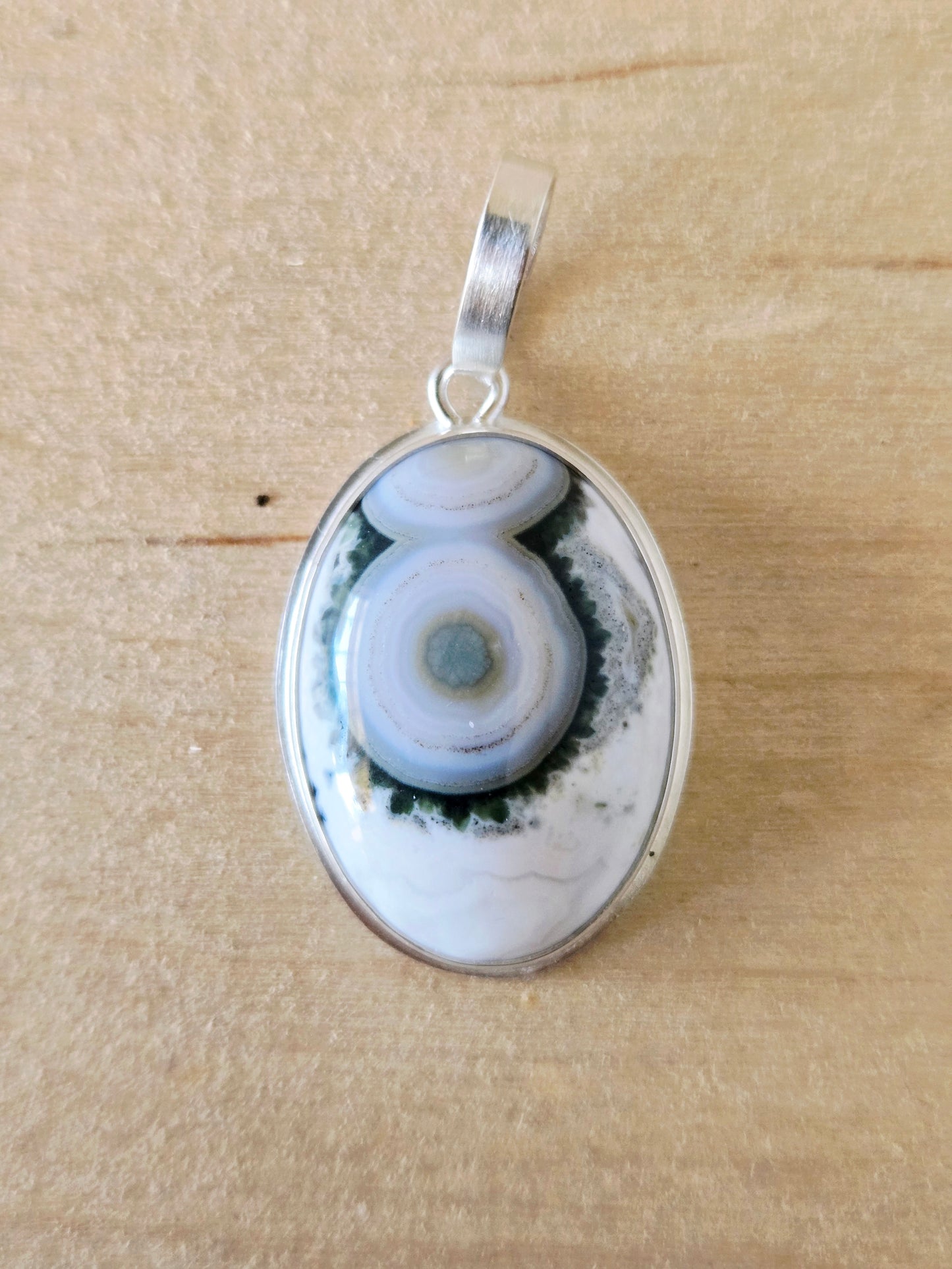 Ocean Jasper charm/ pendant vertical