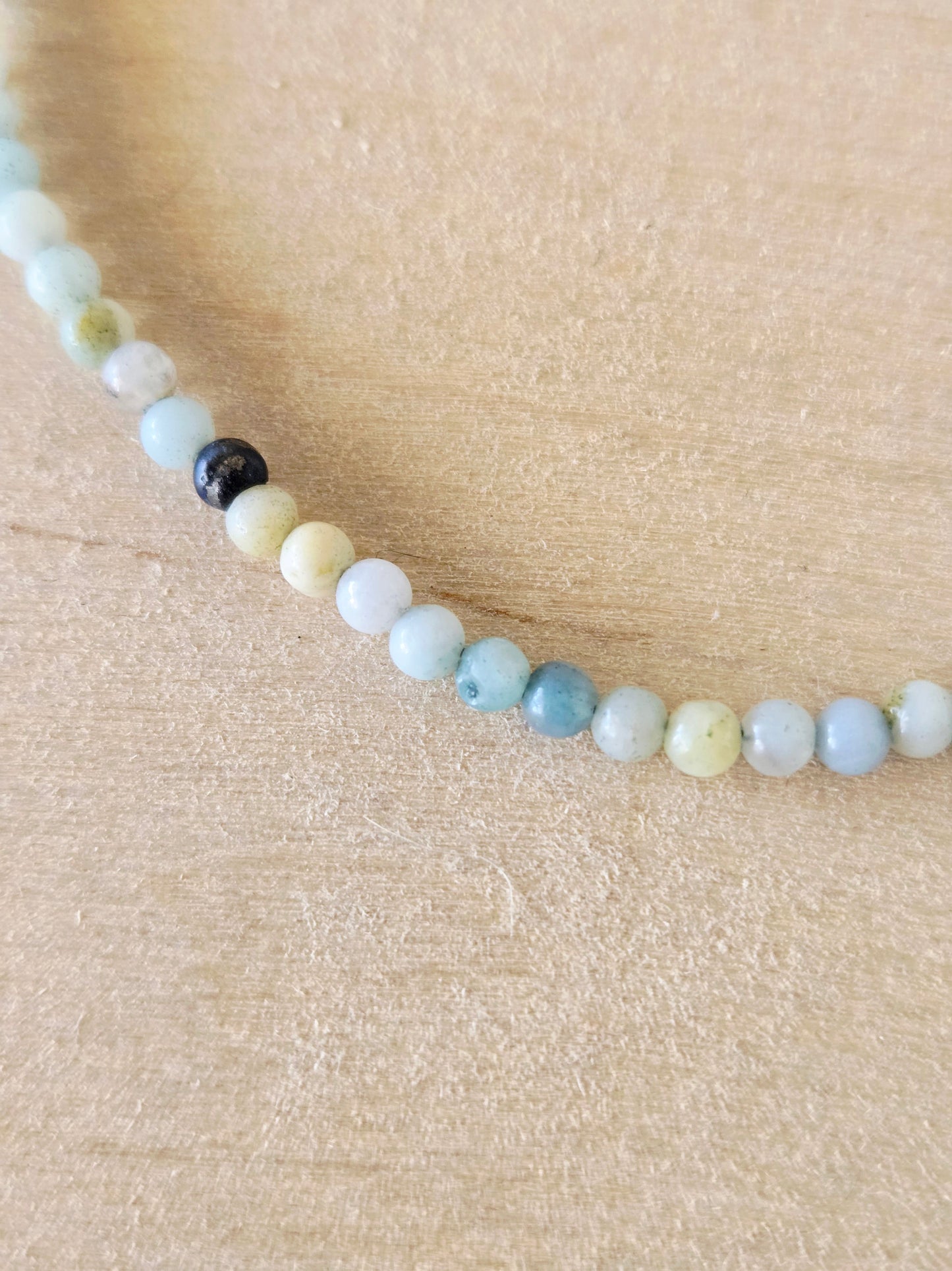 Amazonite beaded necklaces-Small round & rondelle beads
