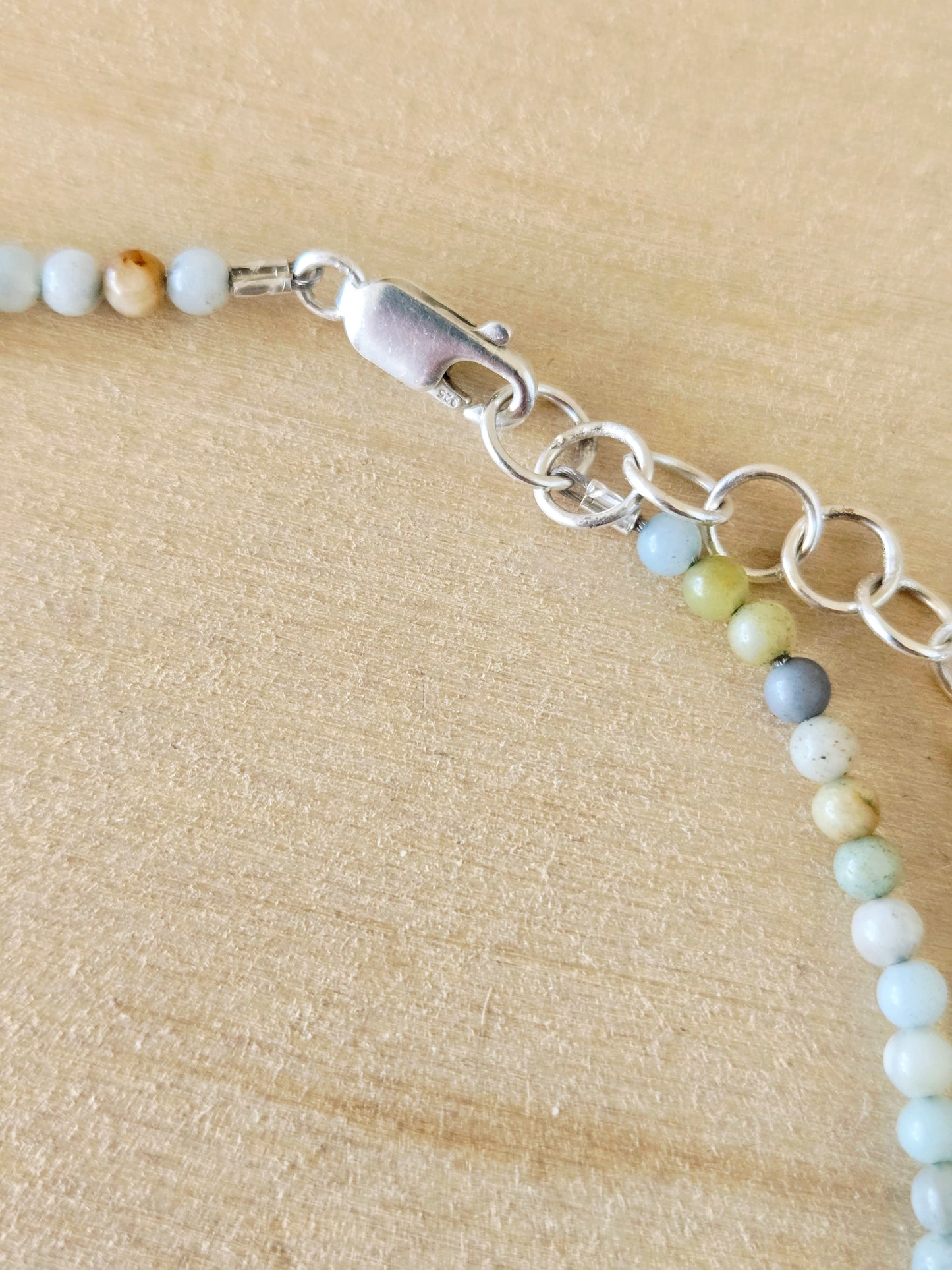 Amazonite beaded necklaces-Small round & rondelle beads