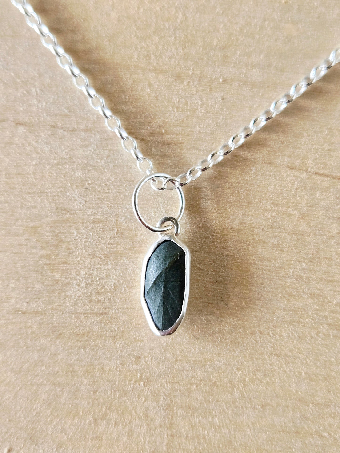 Green Beach Stone Leaf Charm-small
