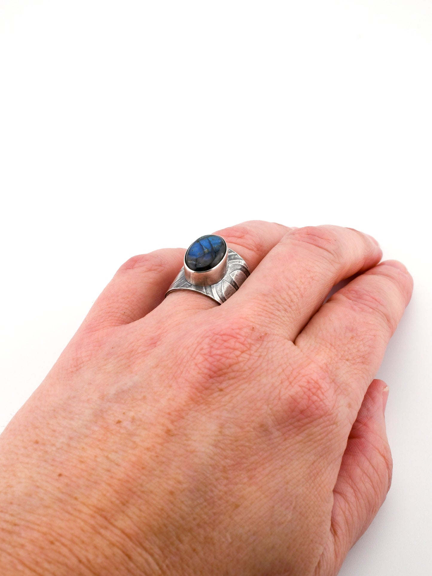 Labradorite Deco Ring-size 7 US