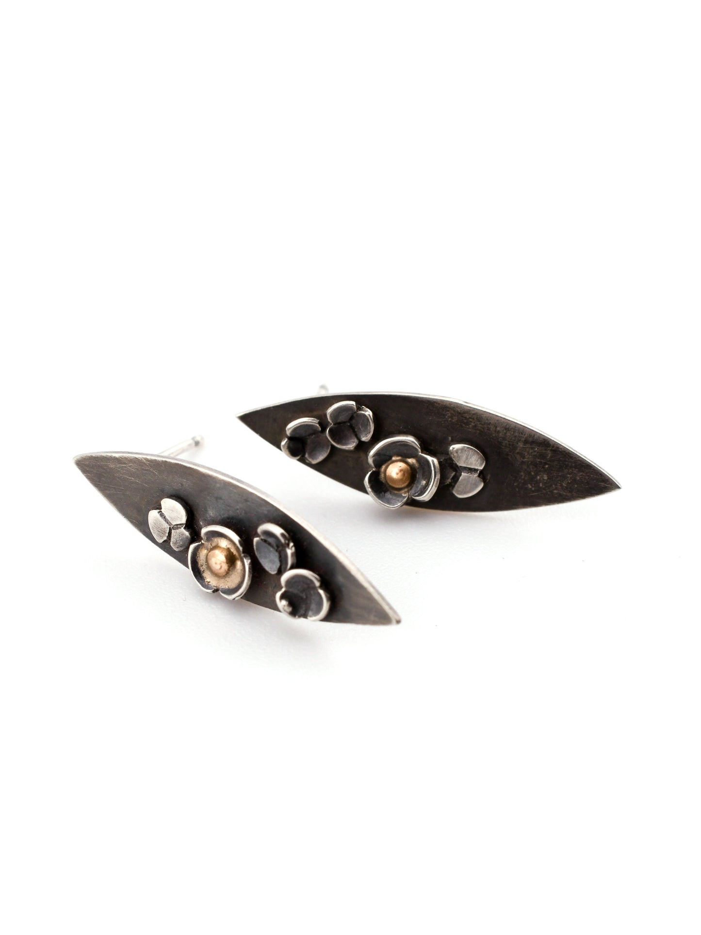 Petite Garland Stud Earrings SS/14k