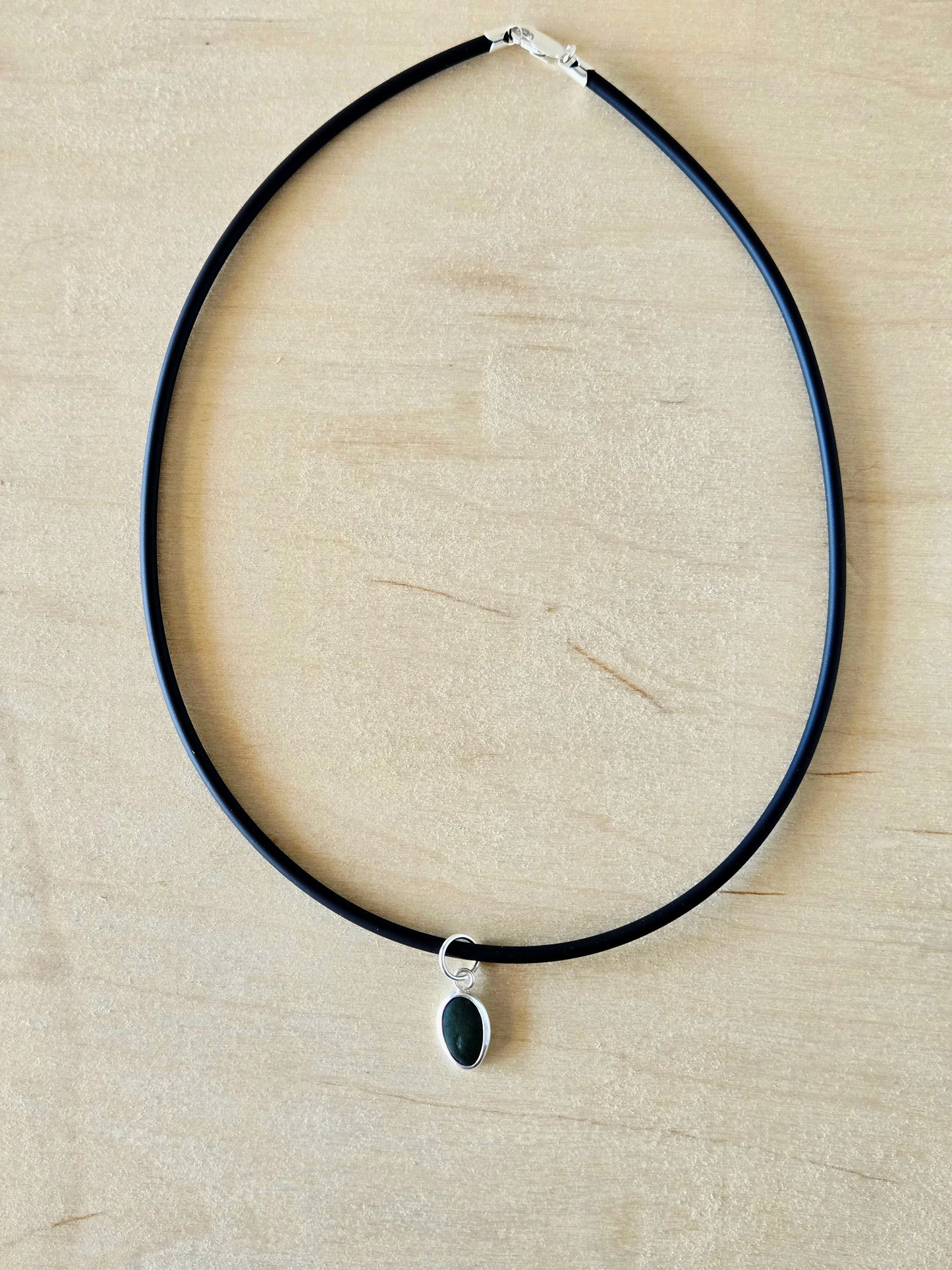 Sea Green Beach Stone Charm-small