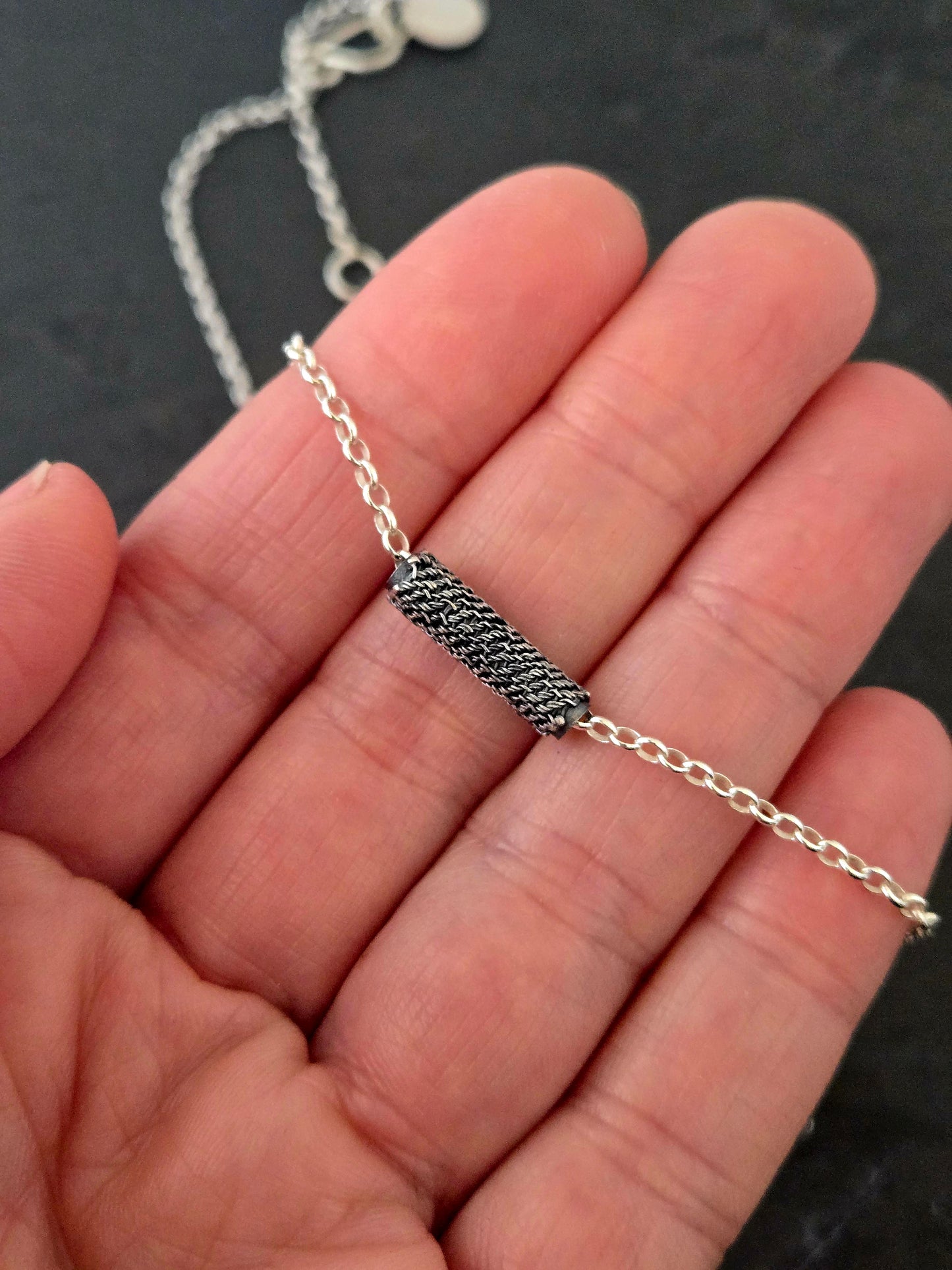 Intertwined: Petite Single Bead Slider Necklace