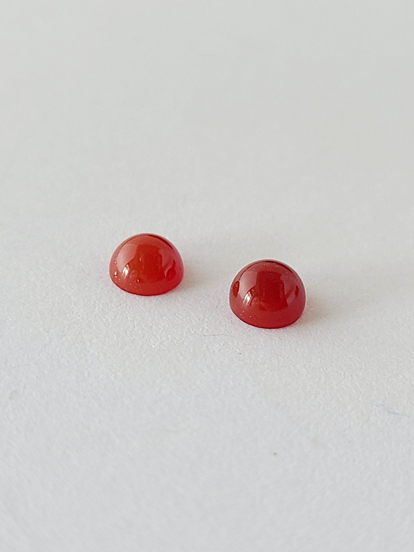 Cupped Gems Stud Earrings Choose Your Stone- 4mm gemstones