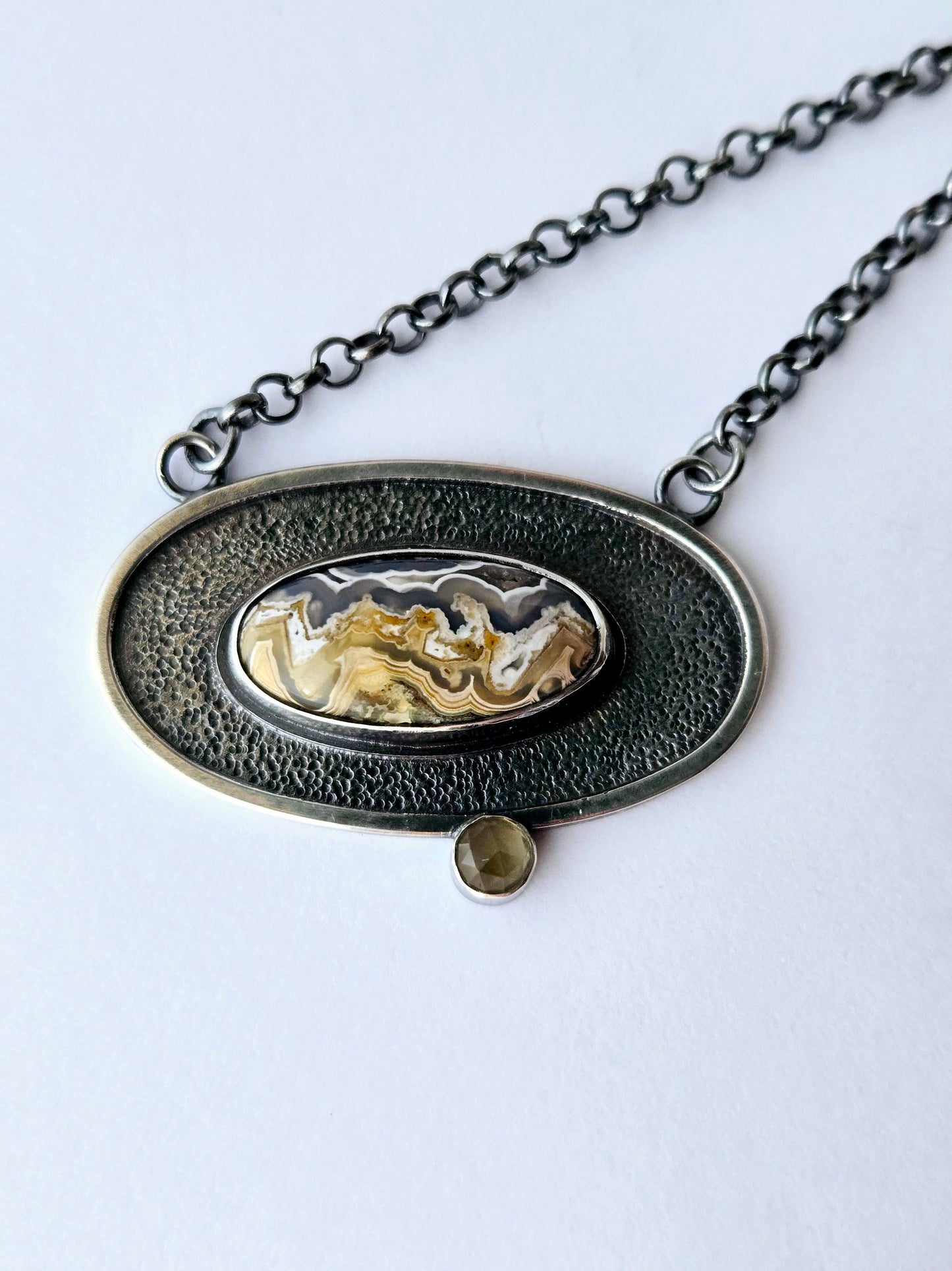 Winding Paths Necklace: Crazy Lace and Citrine