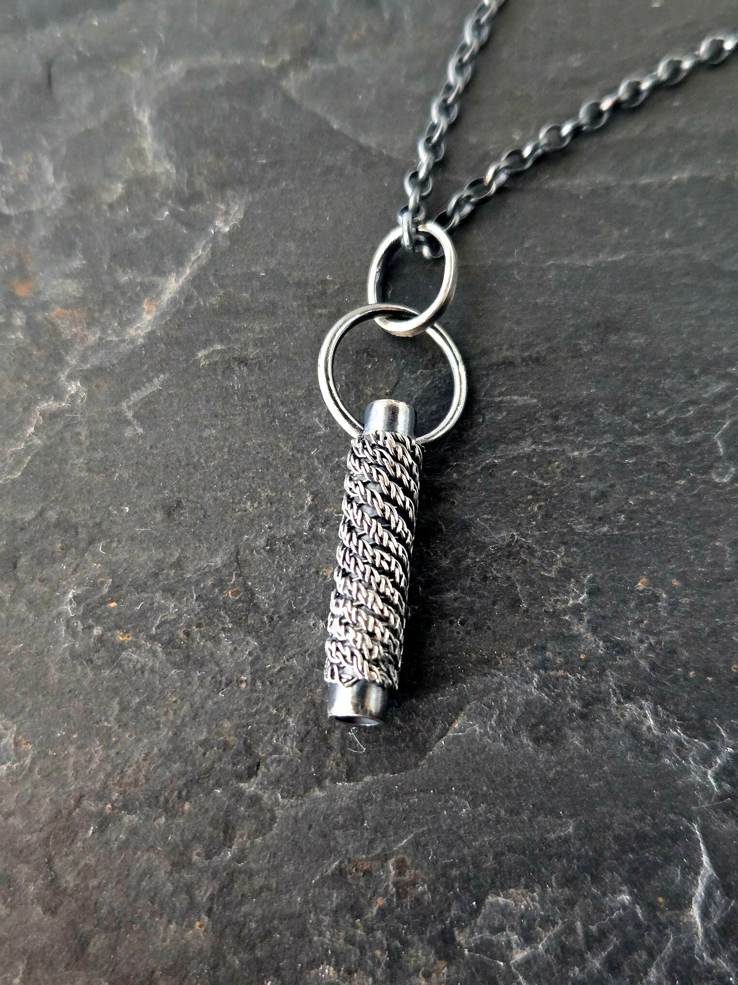 Intertwined: Woven Bead Drop Pendant
