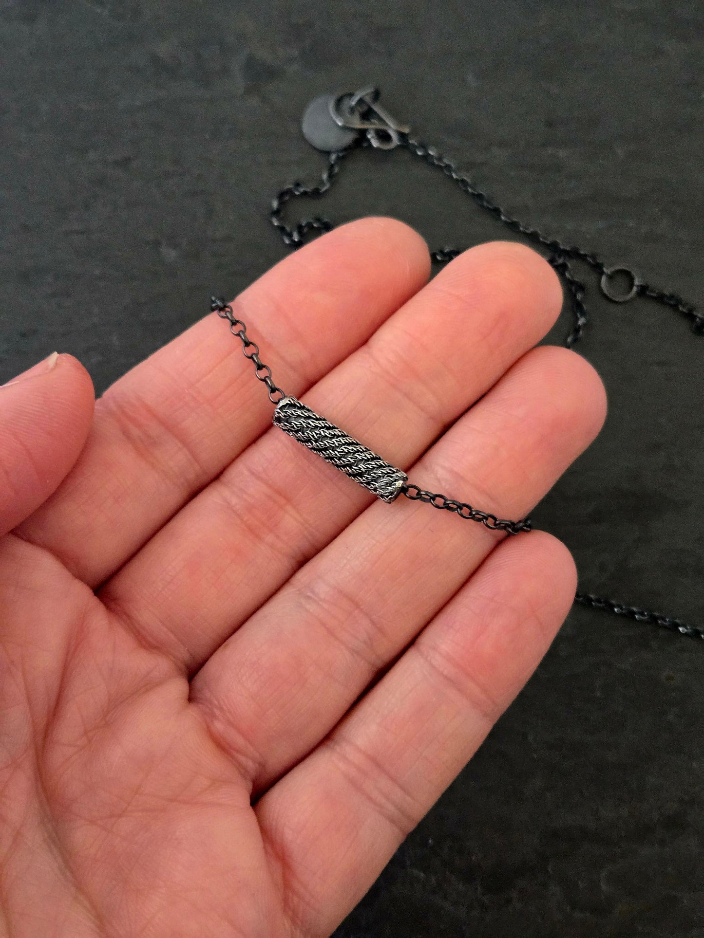 Intertwined: Petite Single Bead Slider Necklace