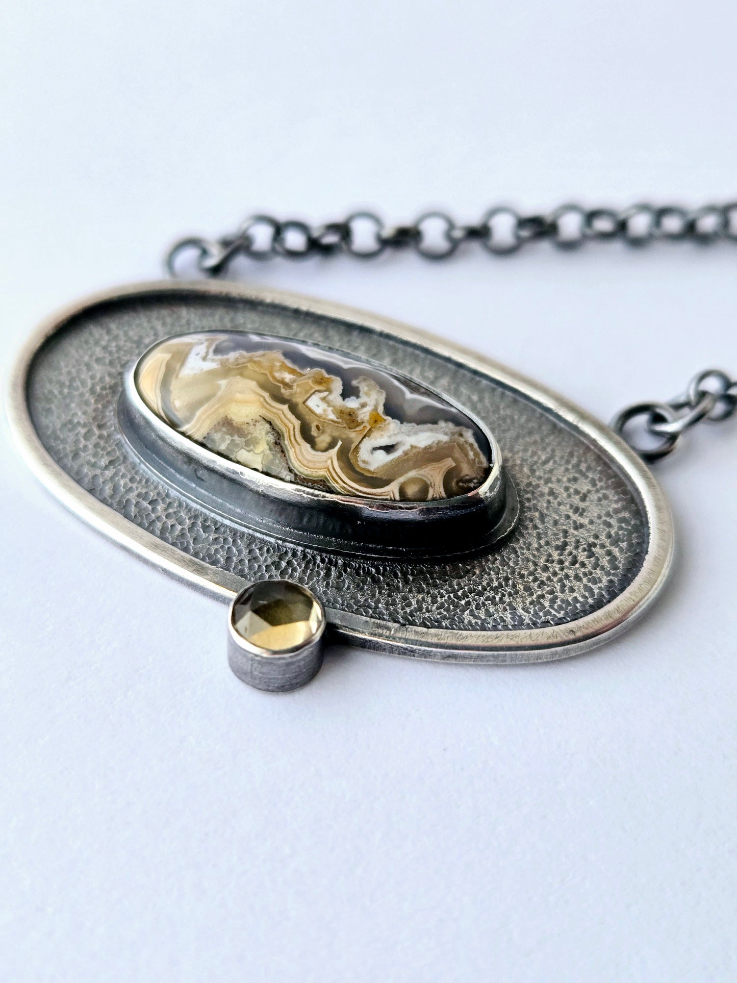 Winding Paths Necklace: Crazy Lace and Citrine