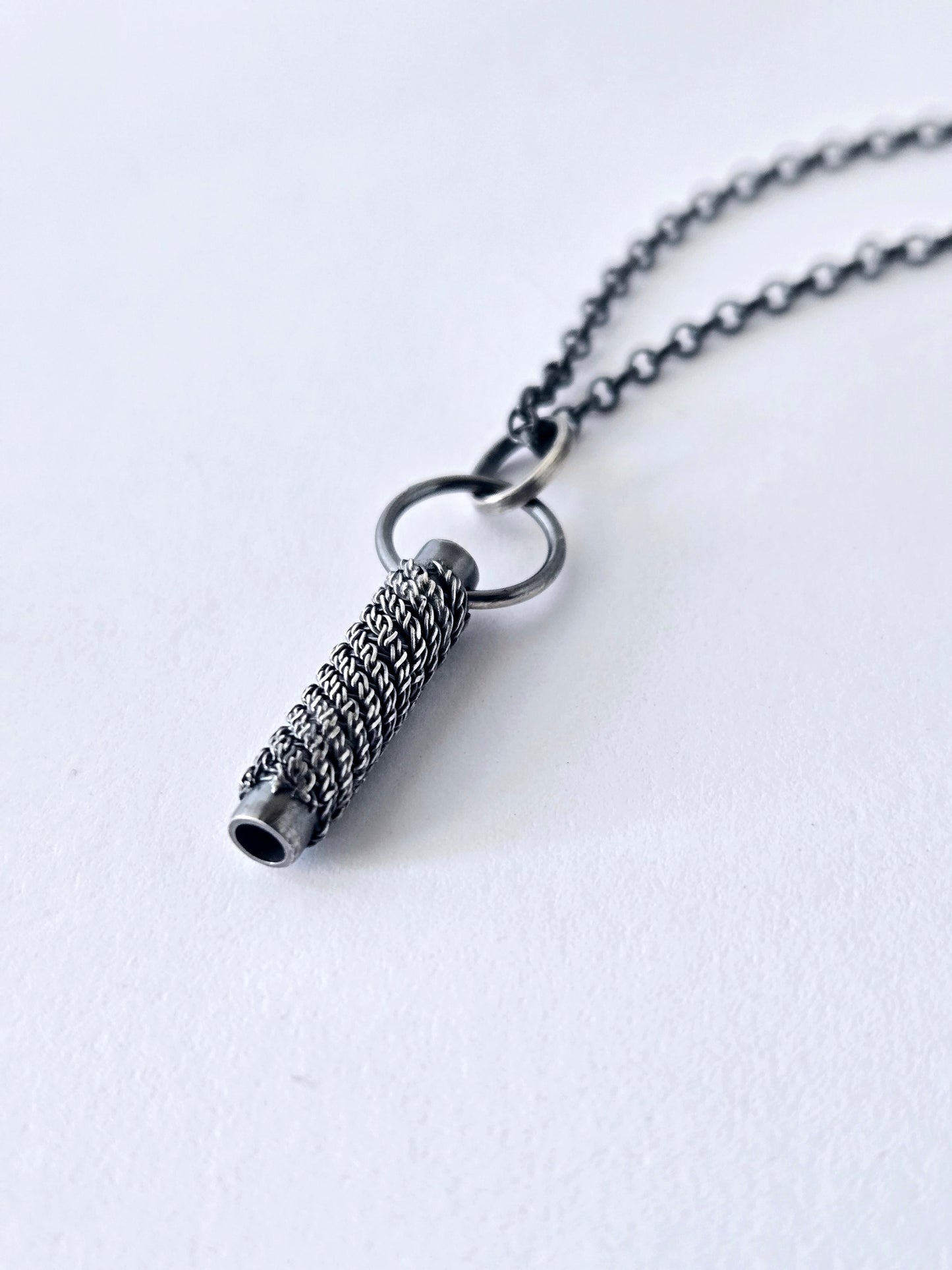 Intertwined: Woven Bead Drop Pendant