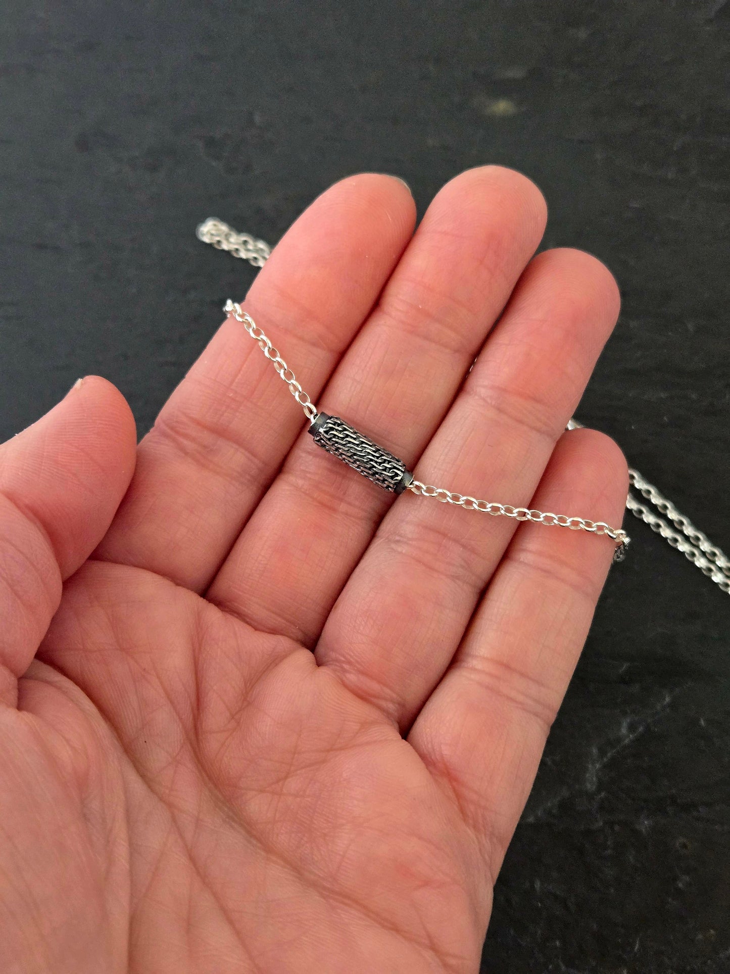 Intertwined: Petite Single Bead Slider Necklace
