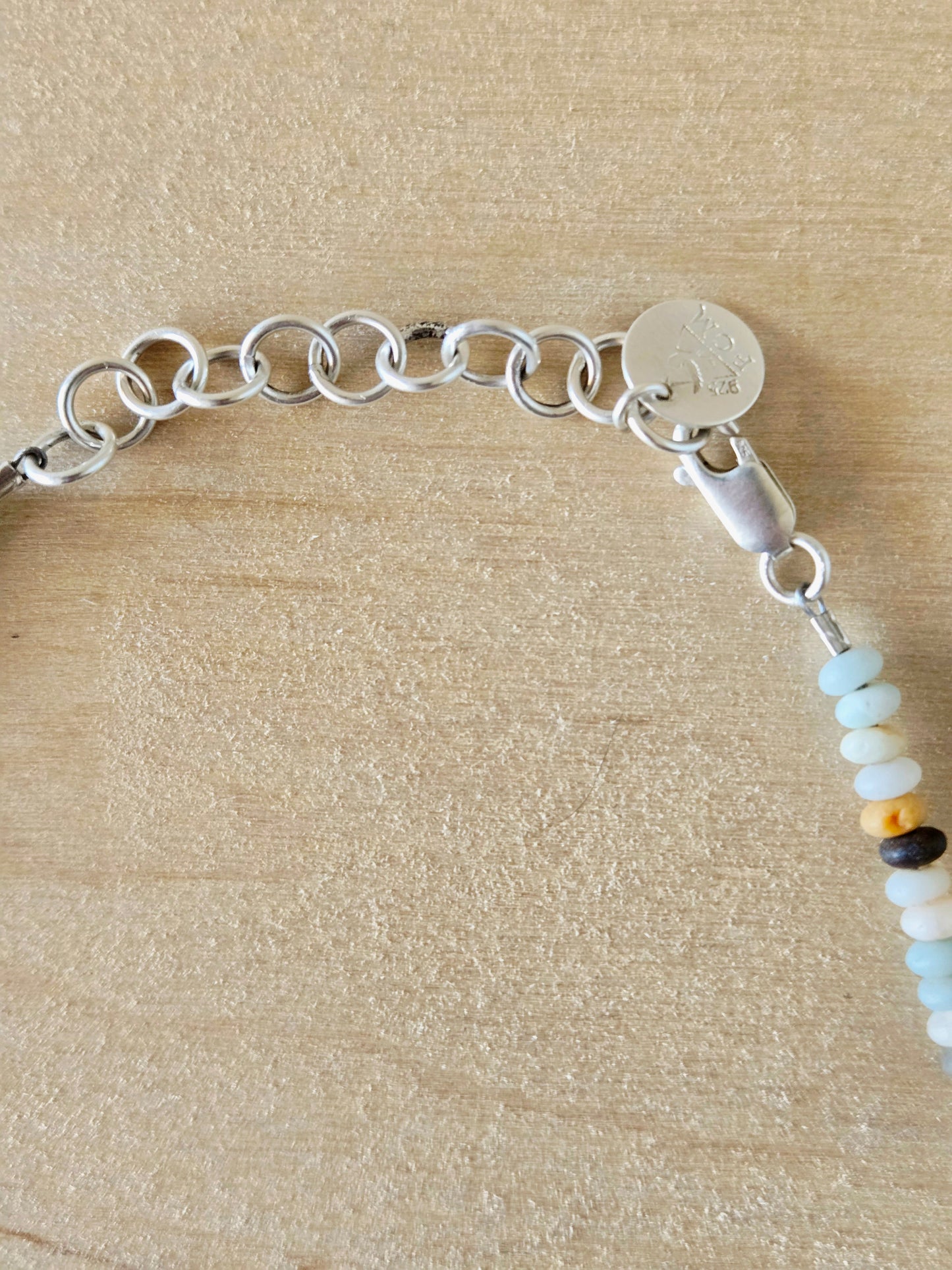 Amazonite beaded necklaces-Matte Rondelle beads