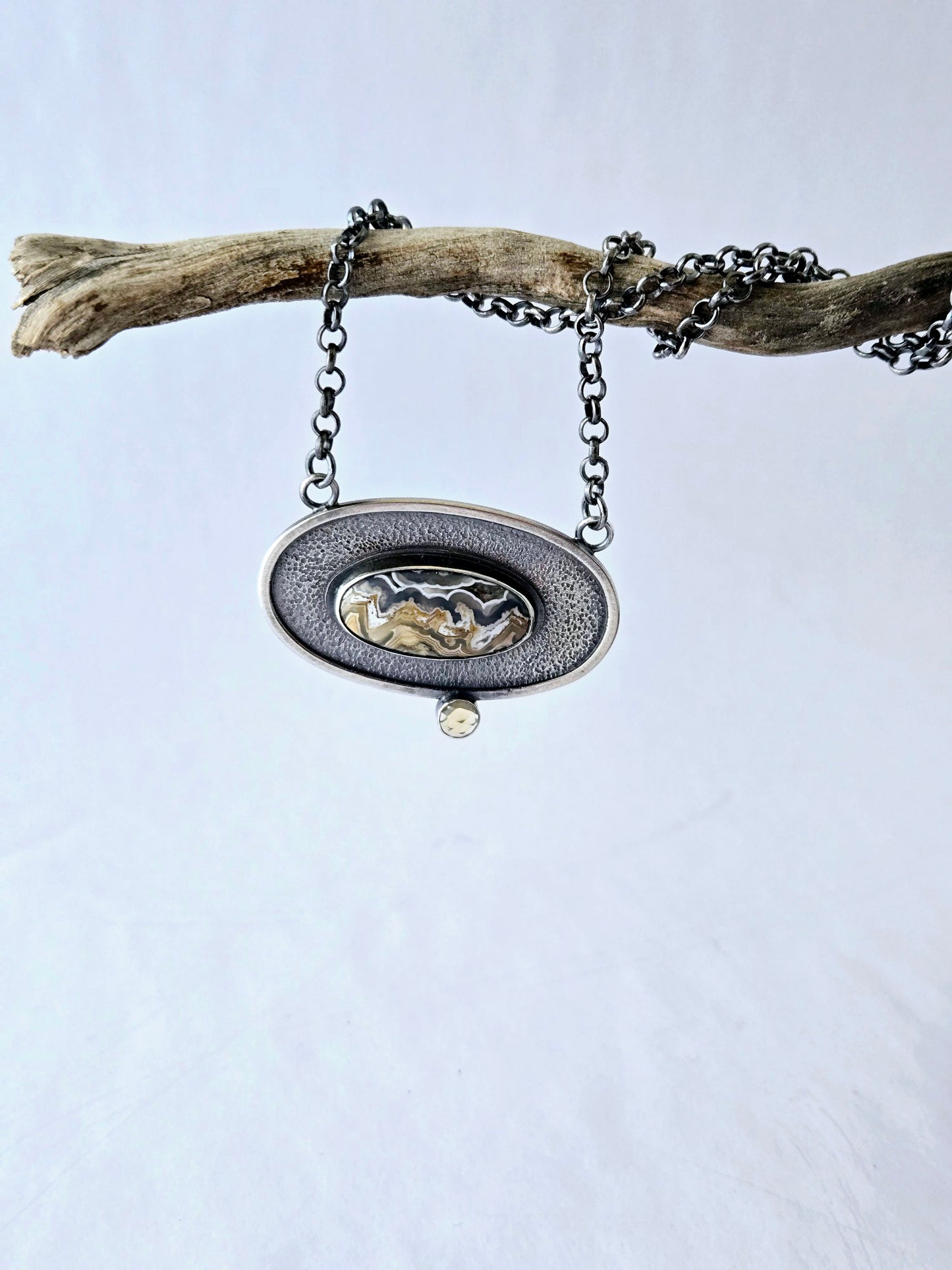 Winding Paths Necklace: Crazy Lace and Citrine