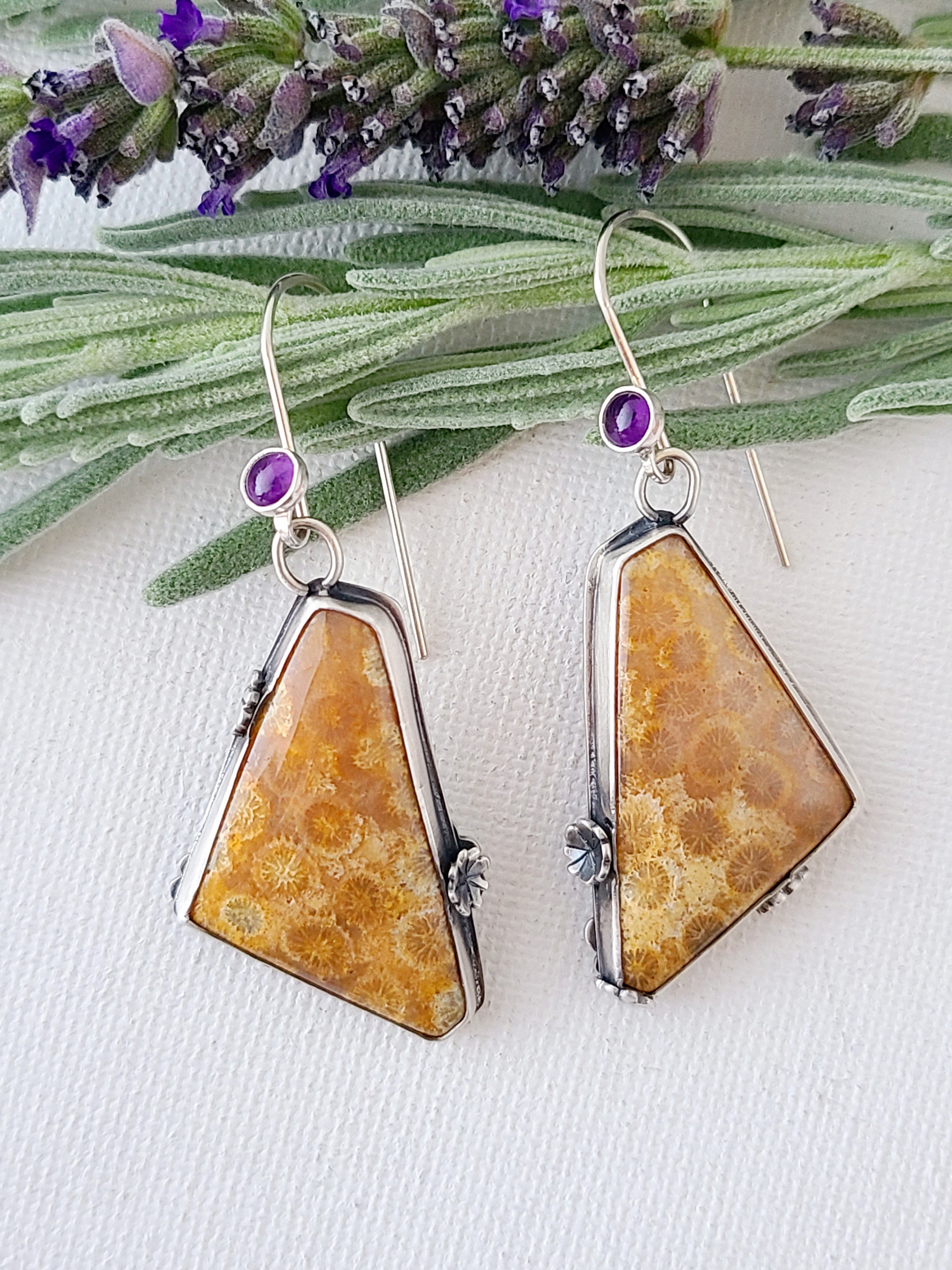 Fossil triangle sale earrings