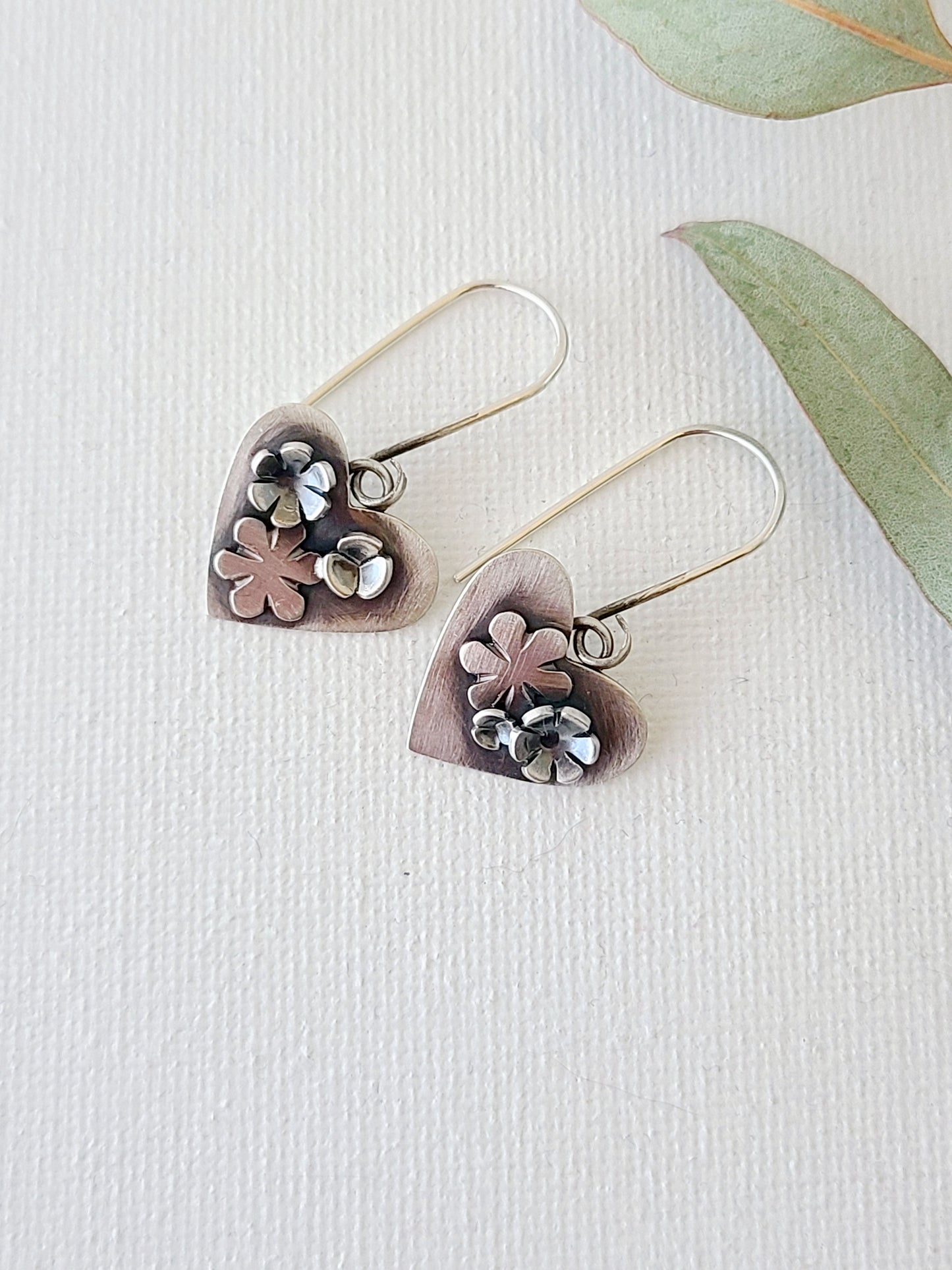 Mini Hearts and Flowers earrings